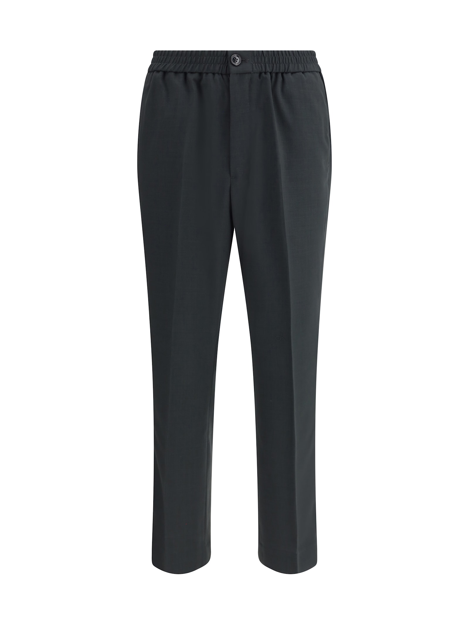Ami Alexandre Mattiussi Black Trousers With Rear Pockets In Wool Man In Black