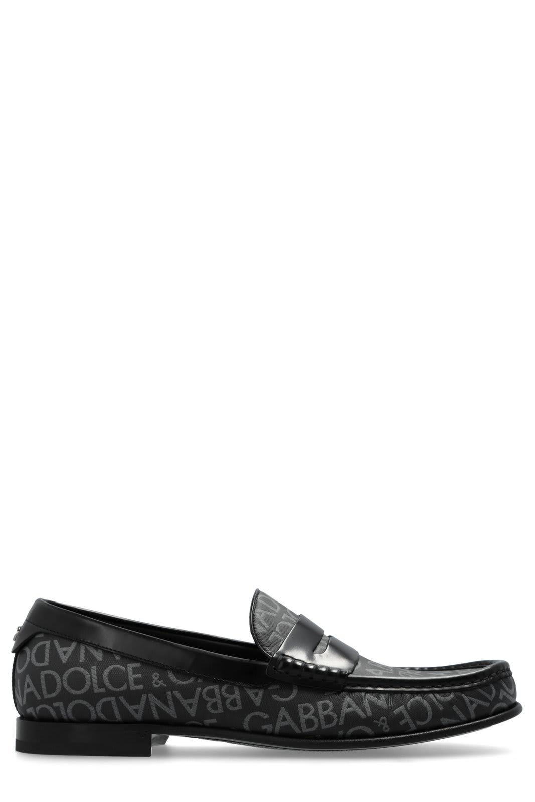 DOLCE & GABBANA LOGO PRINTED LOAFERS 