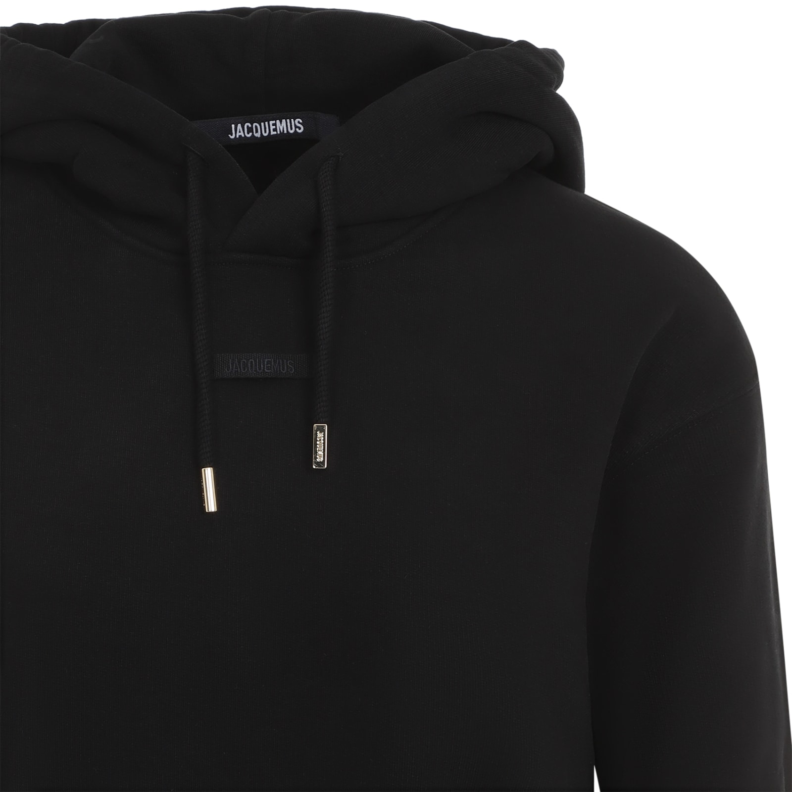 Shop Jacquemus Le Hoodie Gros Grain In Black