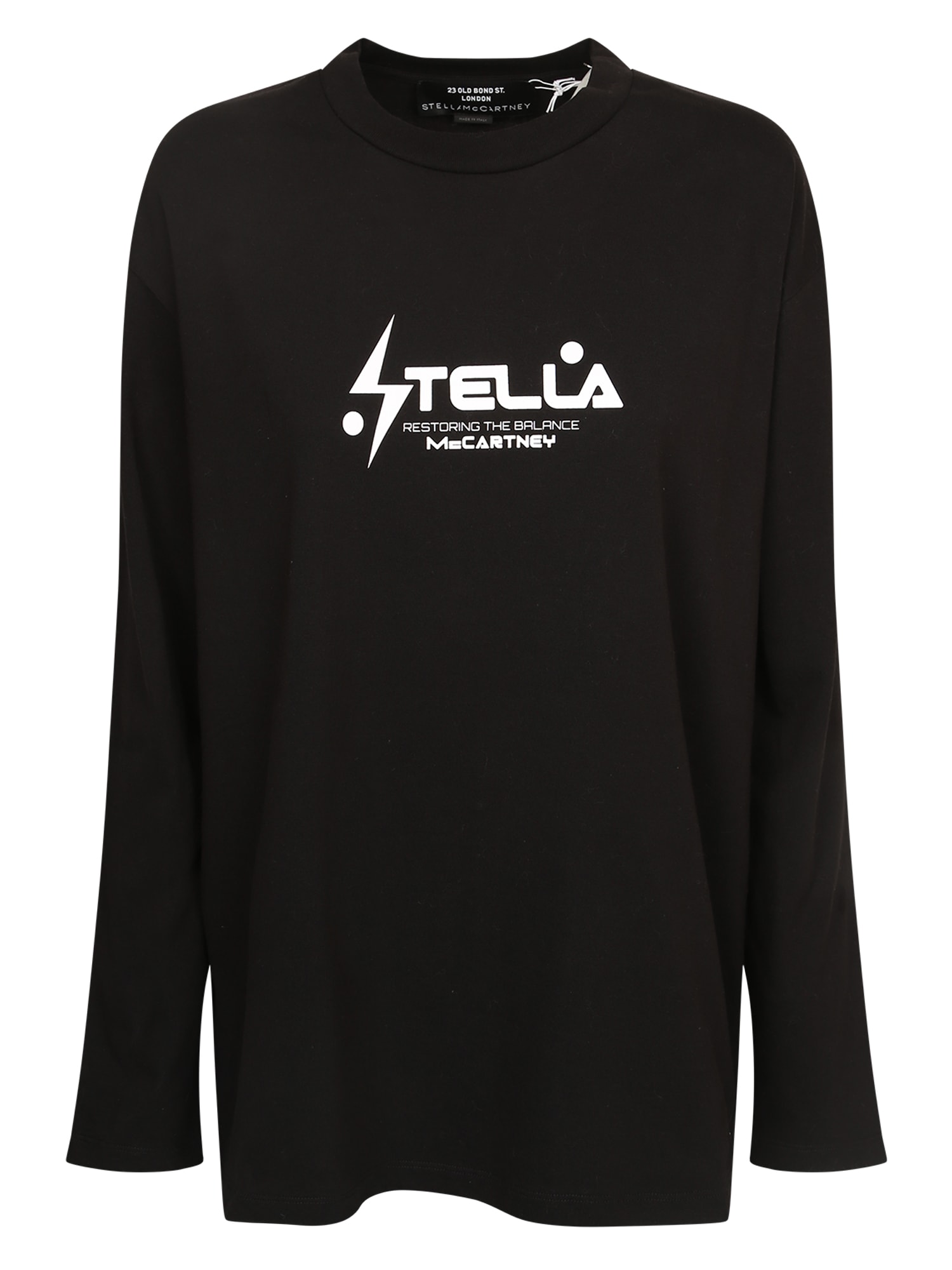 Stella McCartney T-shirt Ml Logo Nero