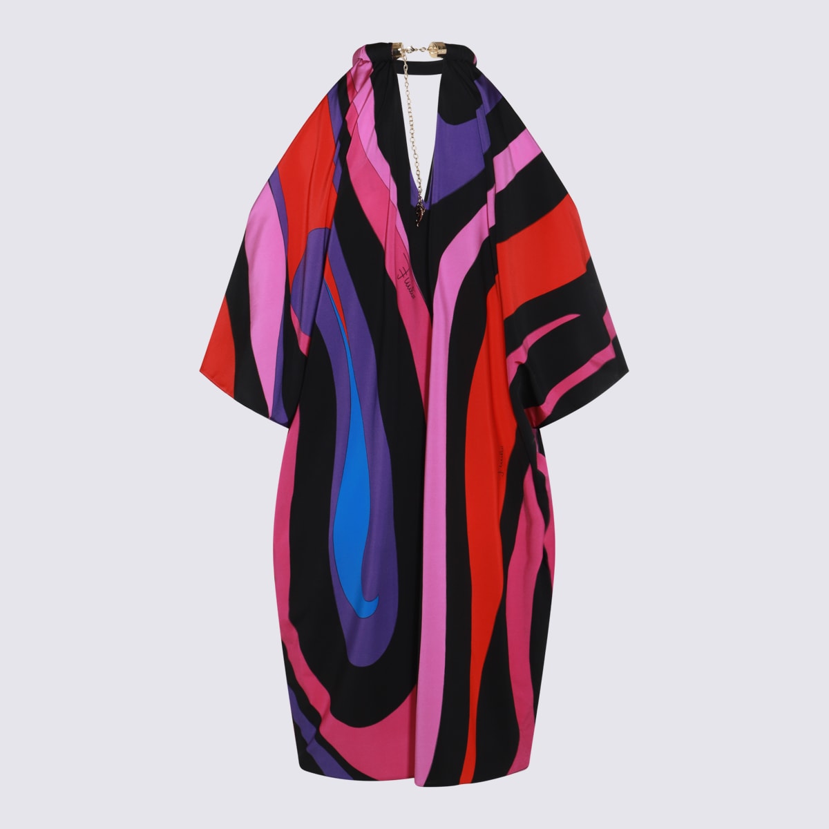 Shop Pucci Multicolor Viscose Dress In Violet