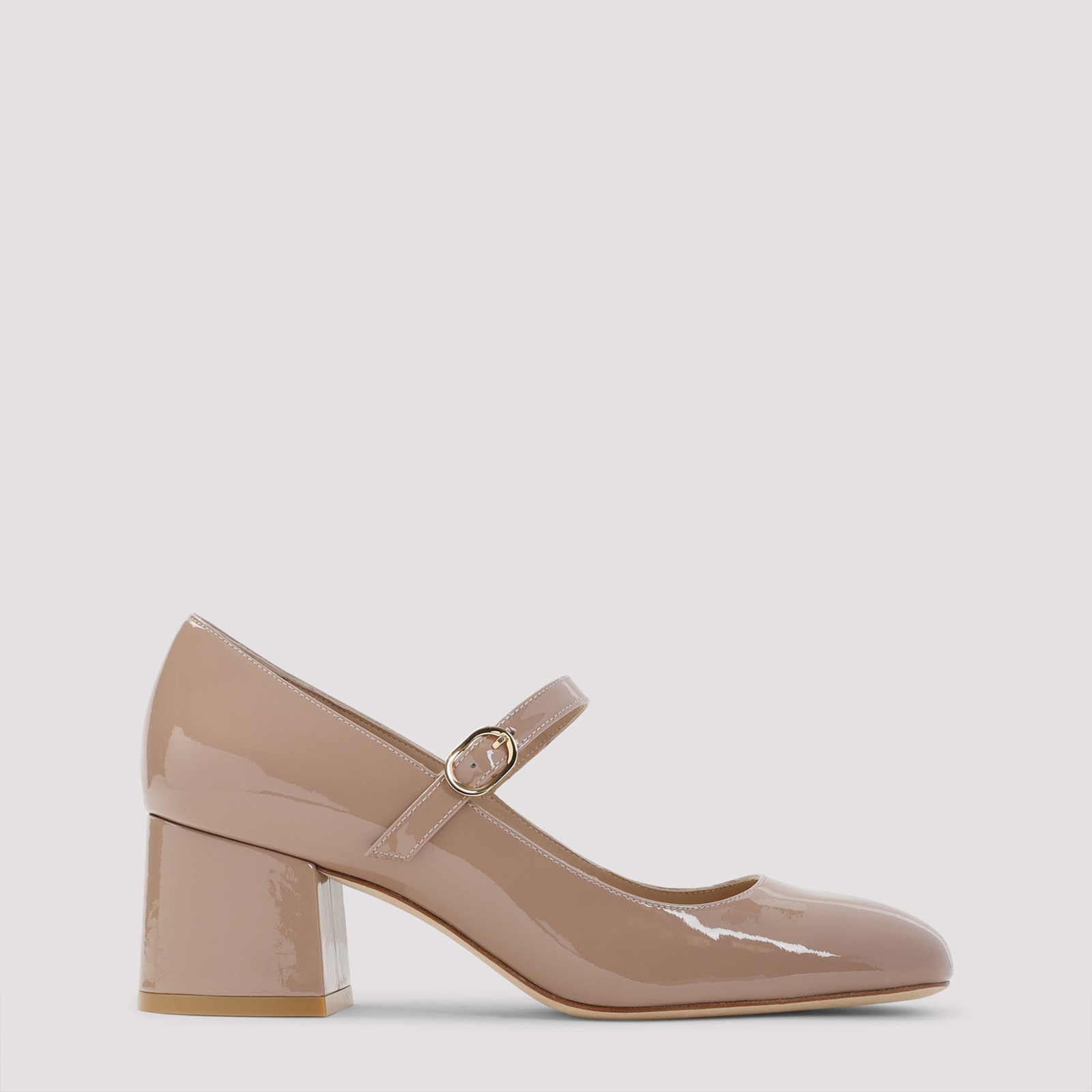 Stuart Weitzman Mary Jane Pumps With Patent Leather Finish In Brown