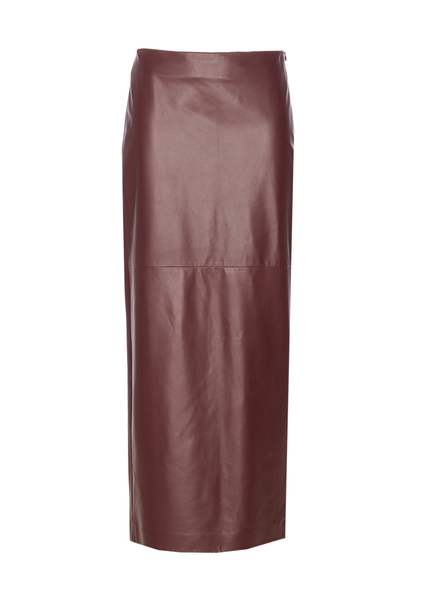 Brunello Cucinelli Column Long Skirt In Red