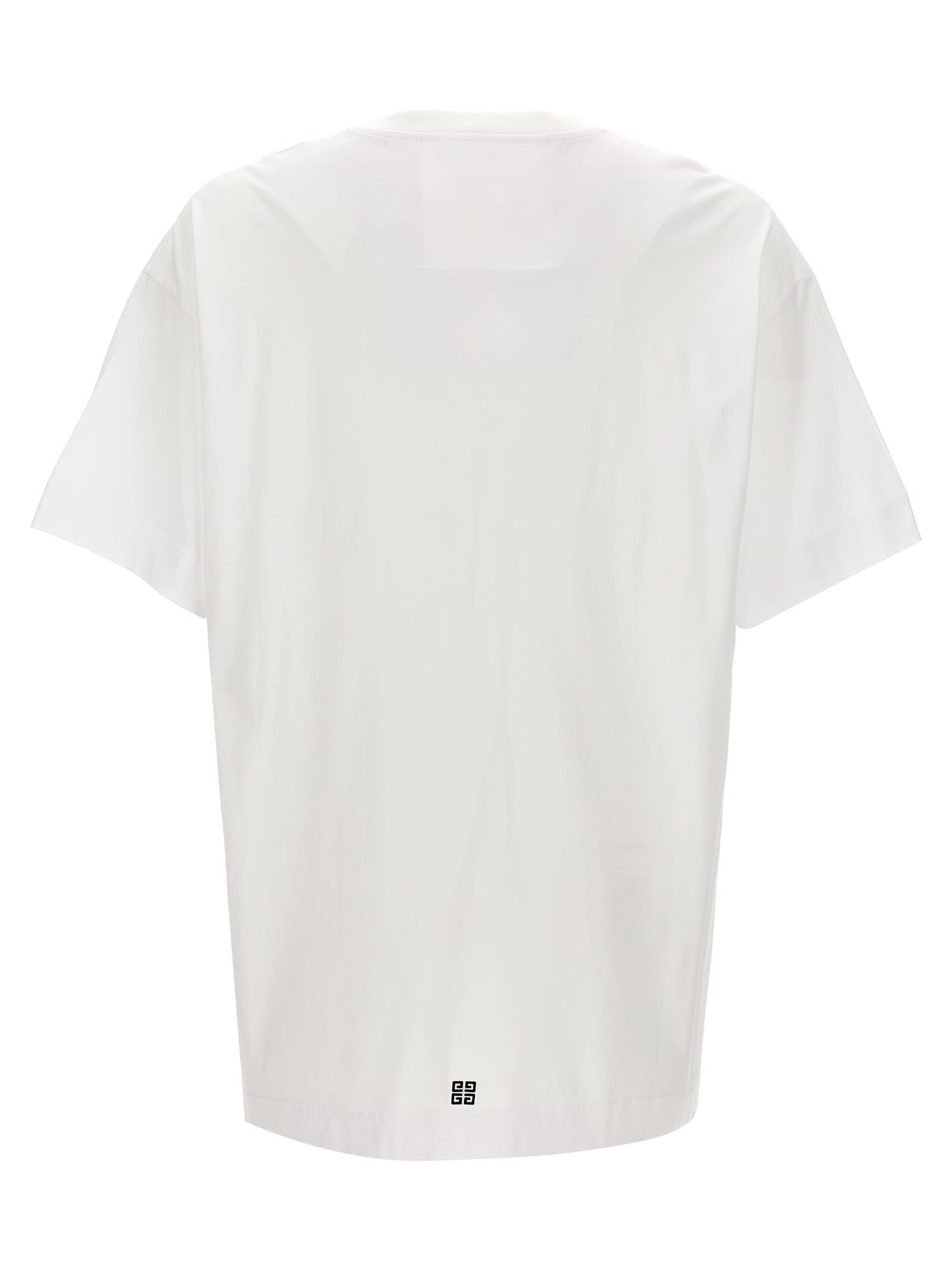 Shop Givenchy Logo Embroidery T-shirt In White