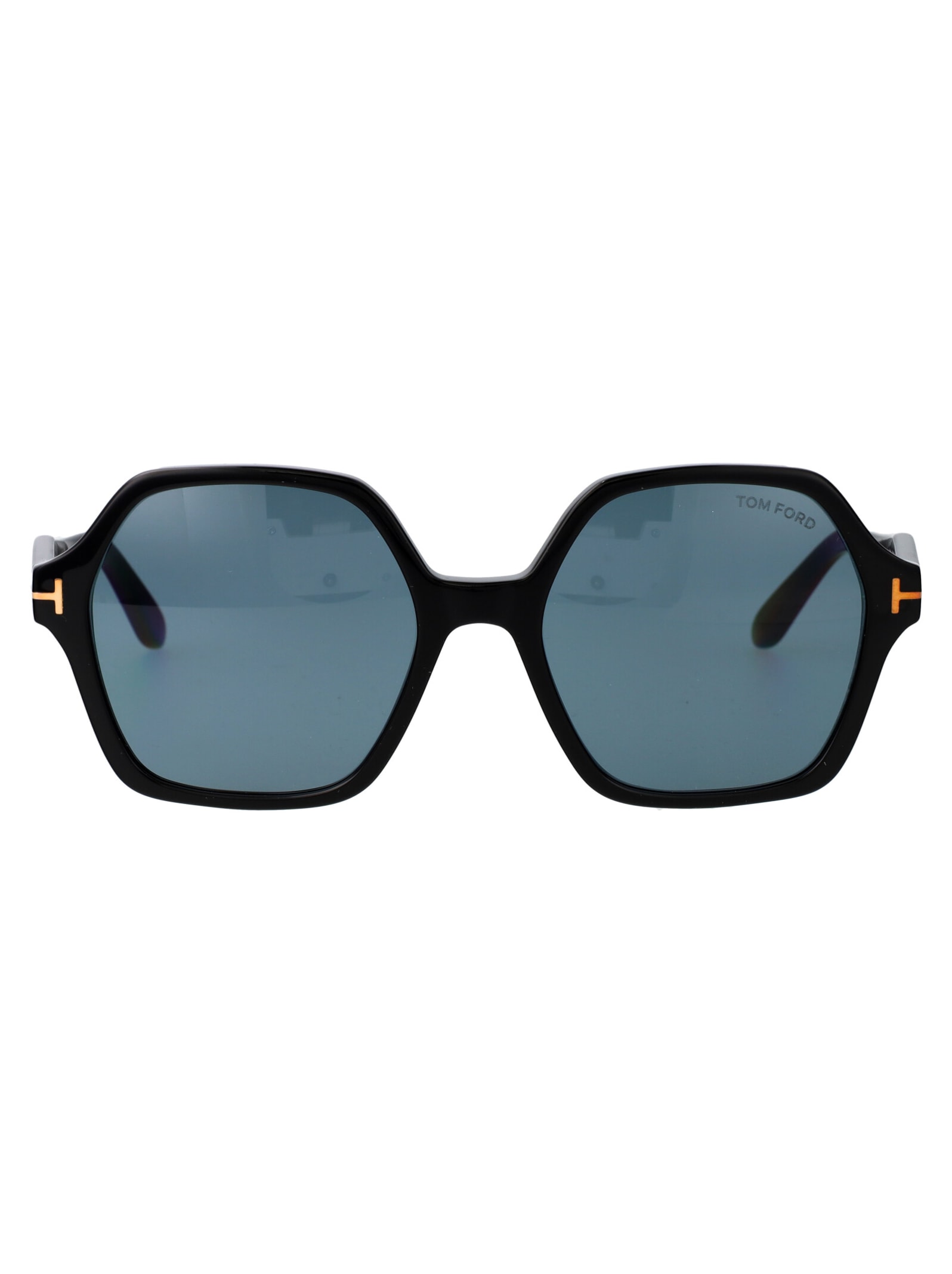 Shop Tom Ford Romy Sunglasses In 01a Nero Lucido / Fumo