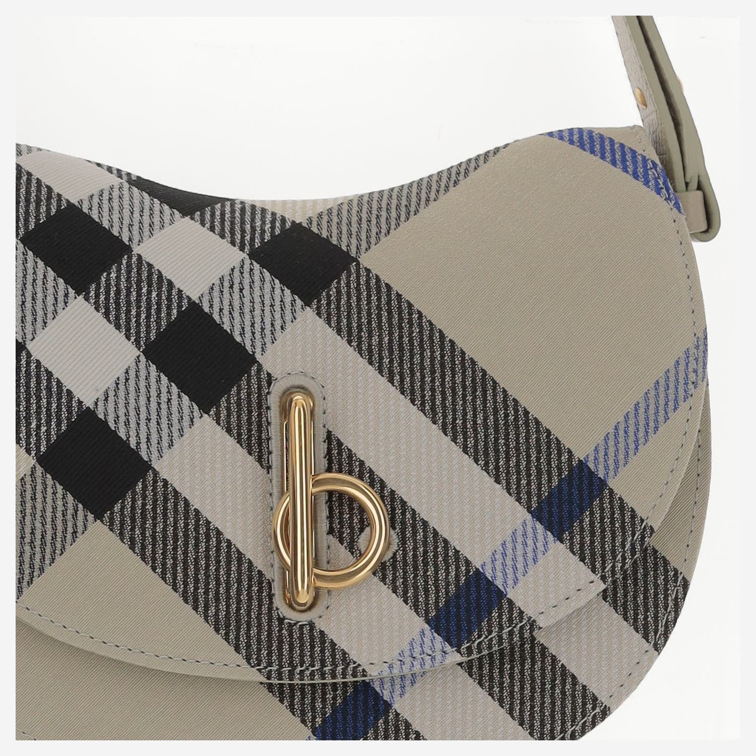 Burberry Rocking Horse Mini Crossbody Bag In Lichen Cotton Blend In Red