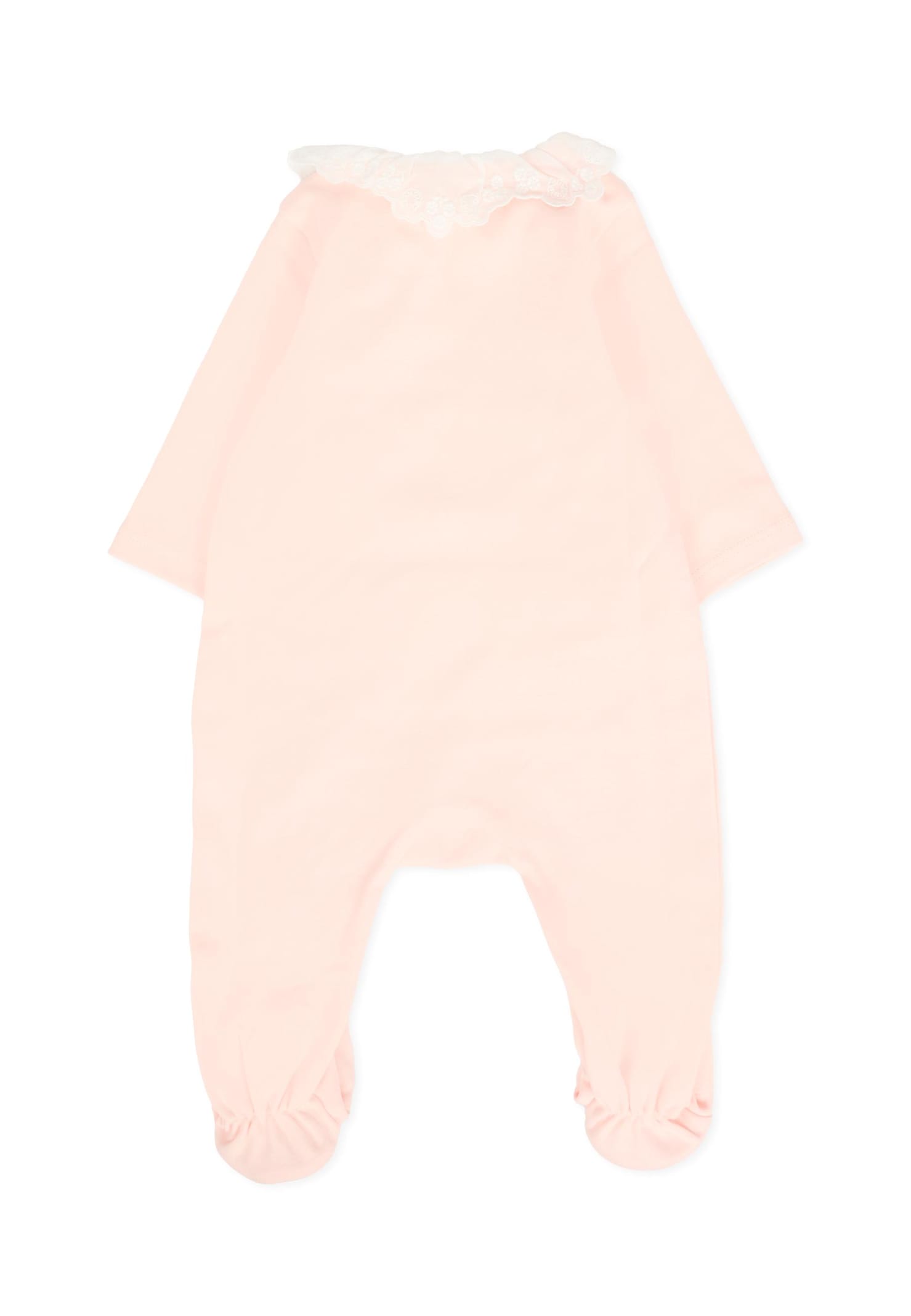 Chloé Pink Babygrow Set For Baby Girl With Logo In Pink