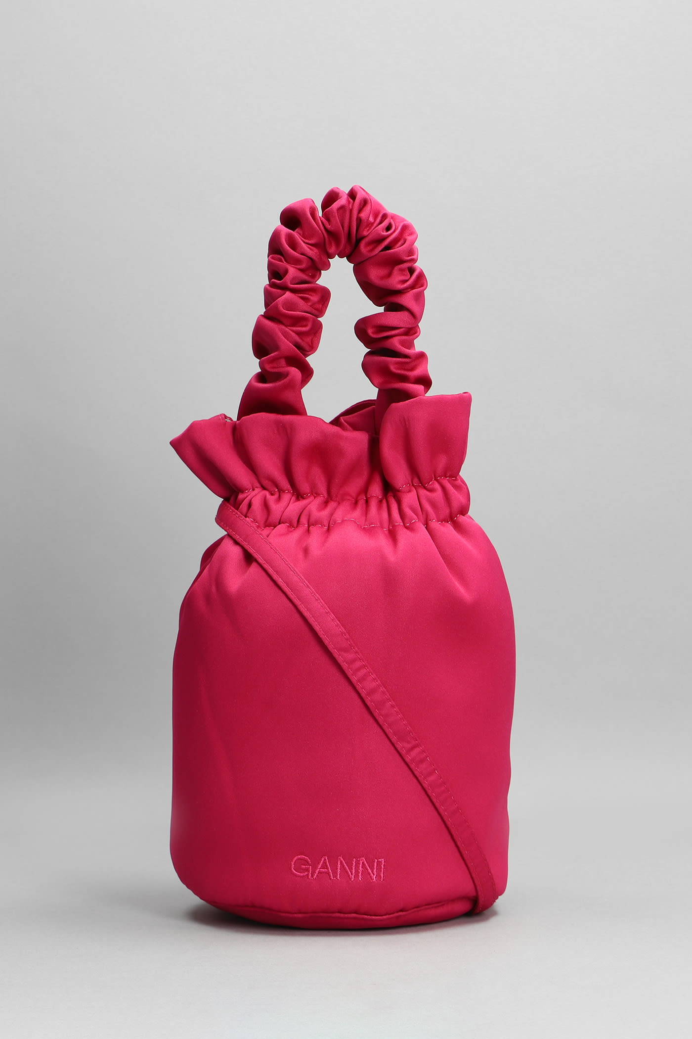 Ganni Hand Bag In Rose-pink Polyester