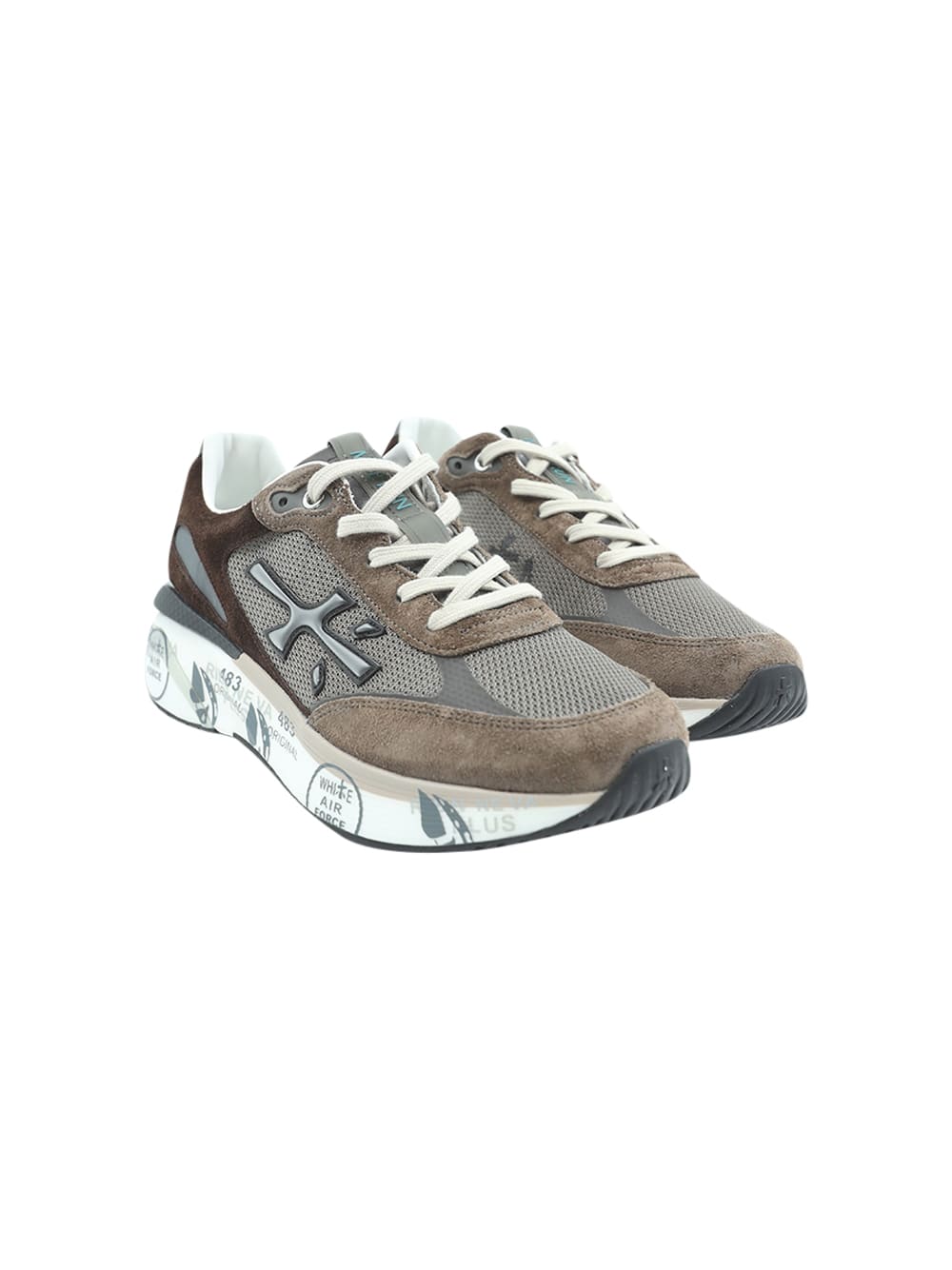 Shop Premiata Sneakers Moerun 6446  In Beige