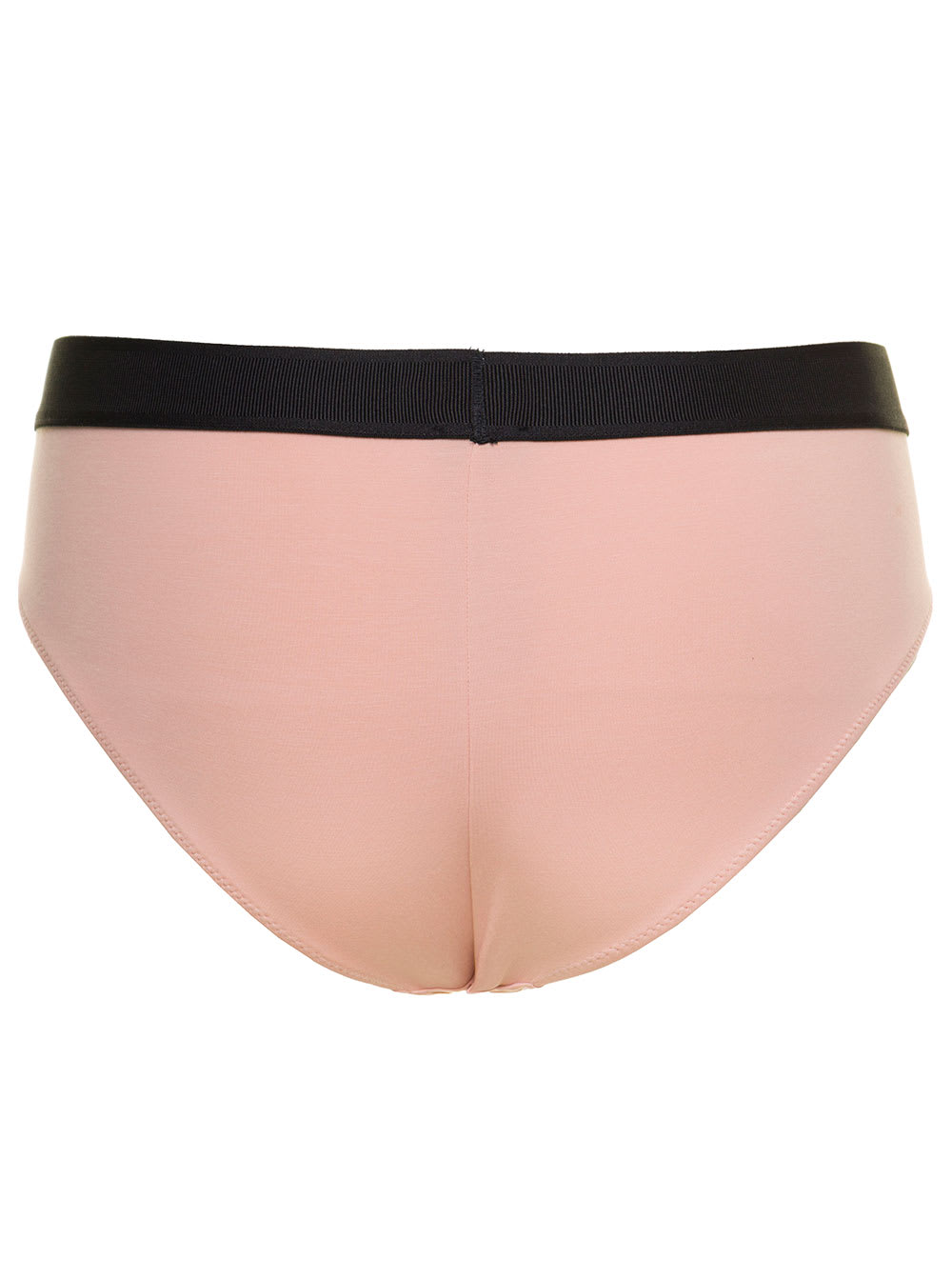 Tom Ford Signature Boy Short Beige Briefs With Logo Waistband In Stretch-jersey Woman In Pink