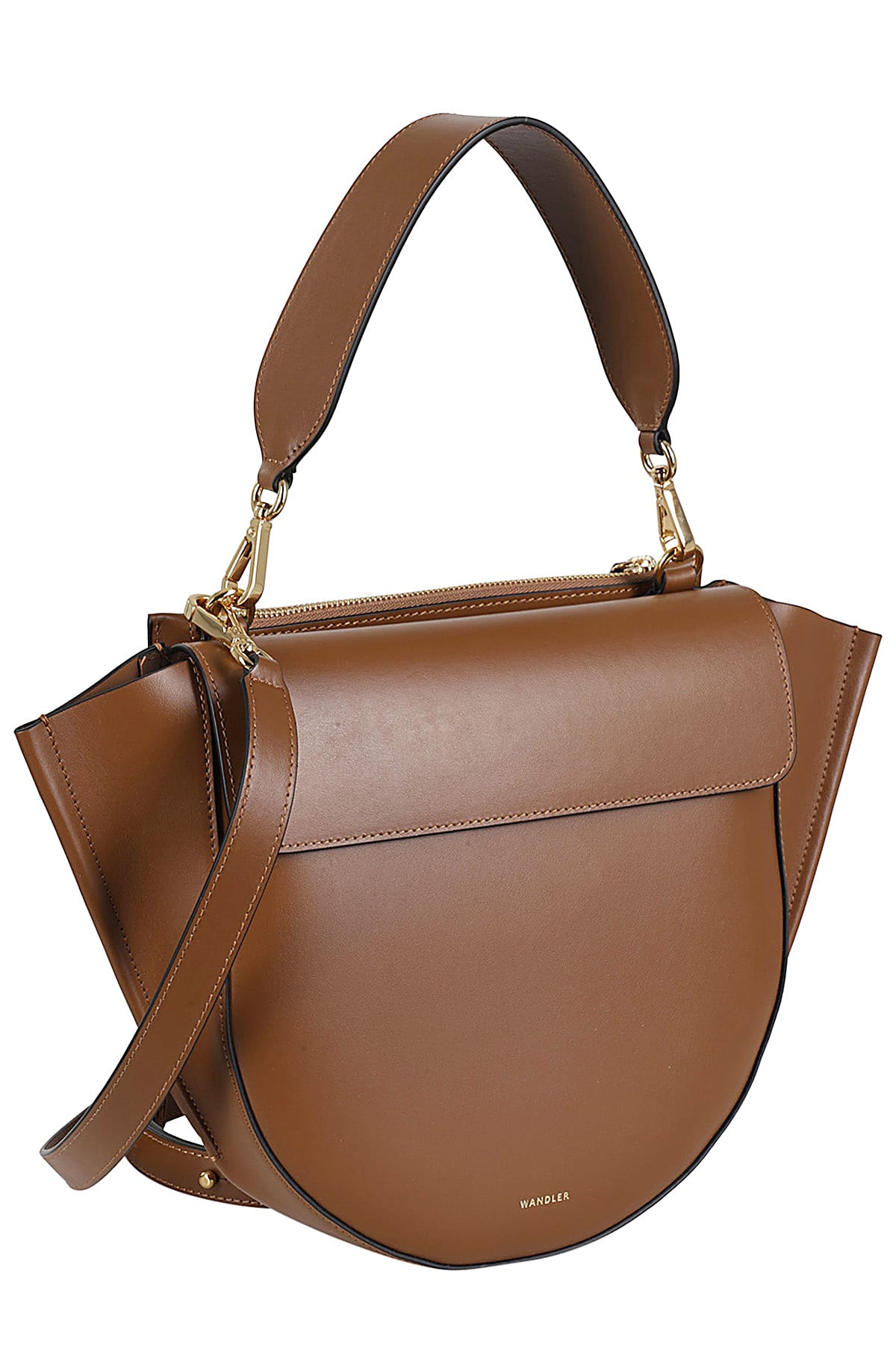 Shop Wandler Hortensia Bag Medium In Saddle