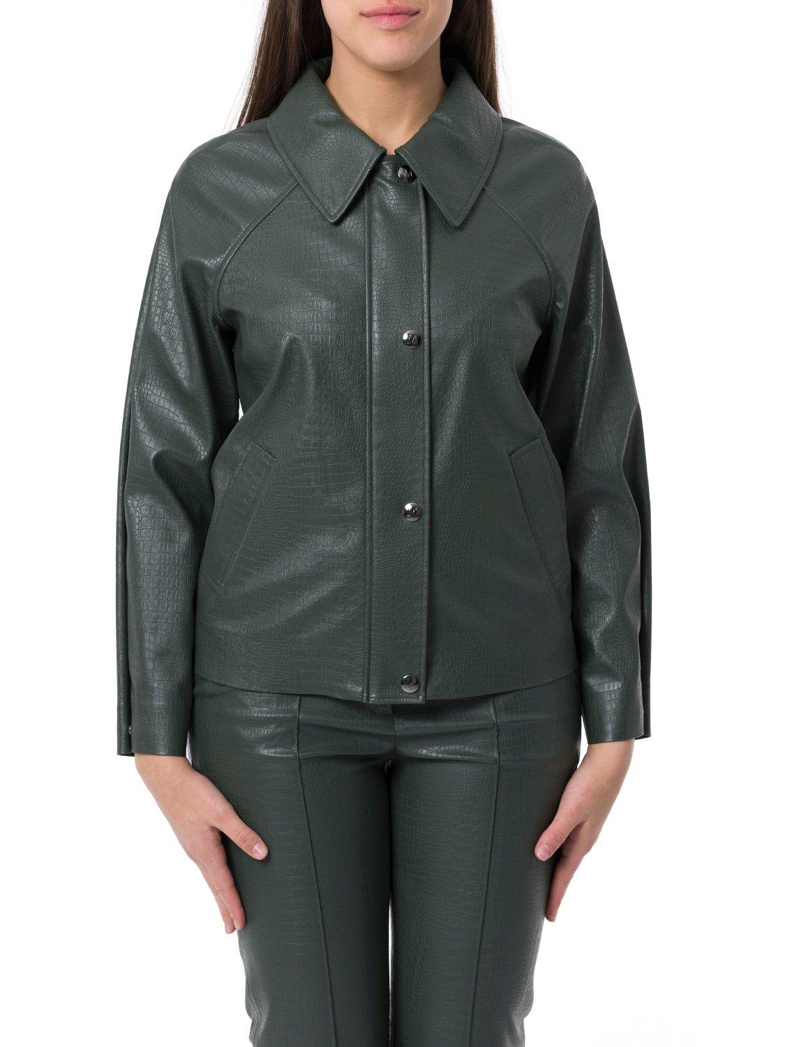 Shop Max Mara Buttoned Long-sleeved Jacket In Forest