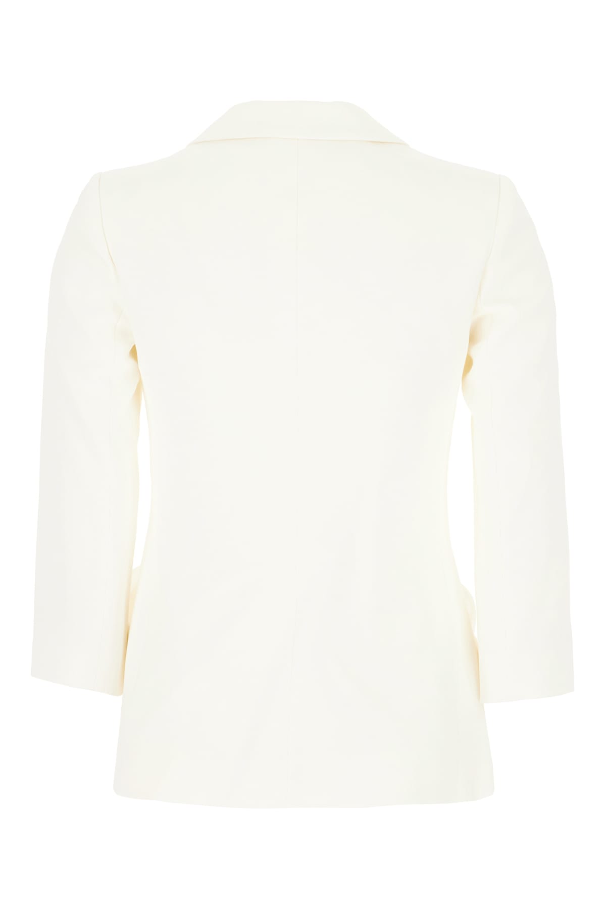 Shop Elisabetta Franchi White Stretch Viscose Blazer In 360