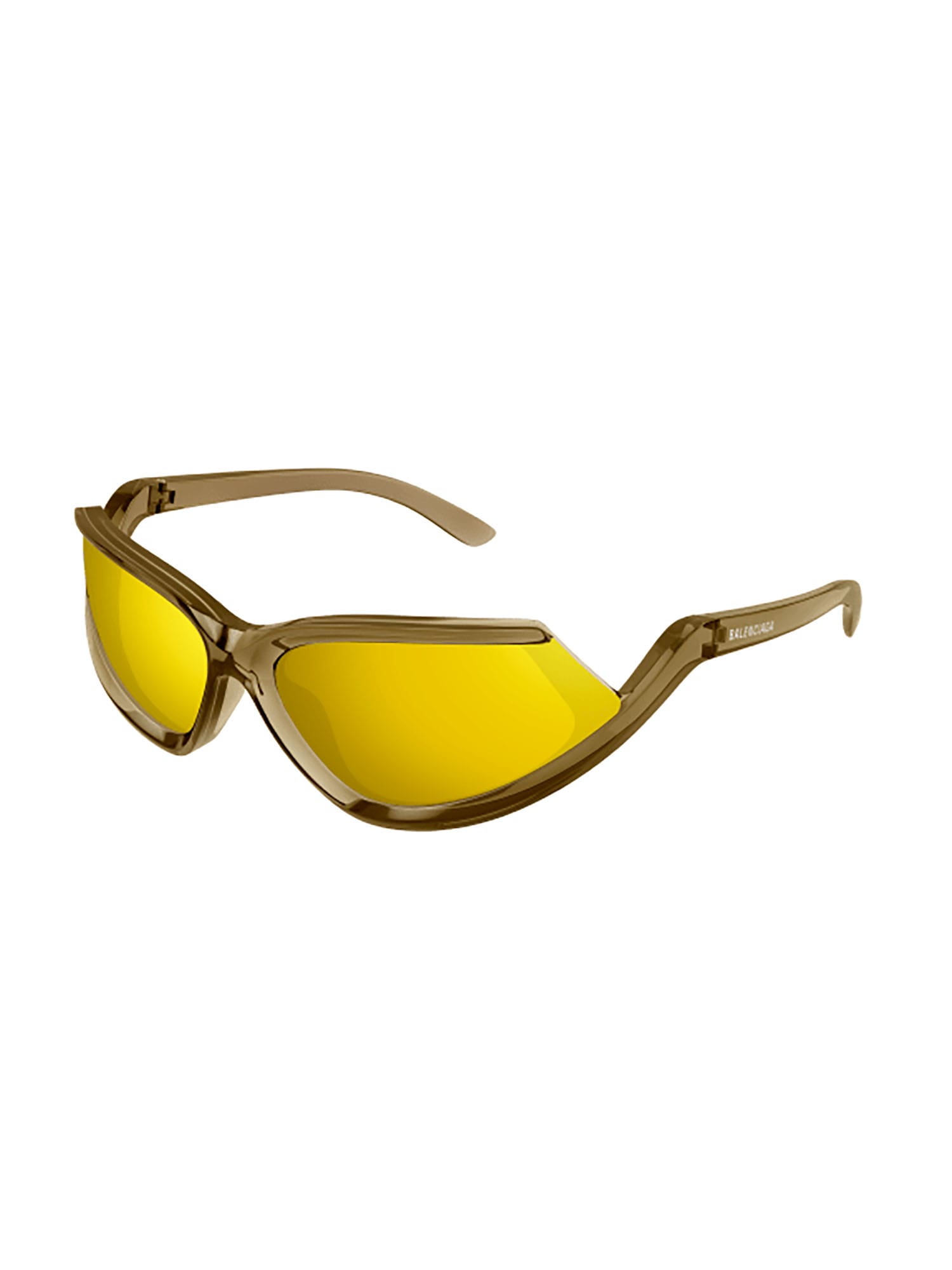 Shop Balenciaga Bb0289s Sunglasses In Brown Brown Yellow