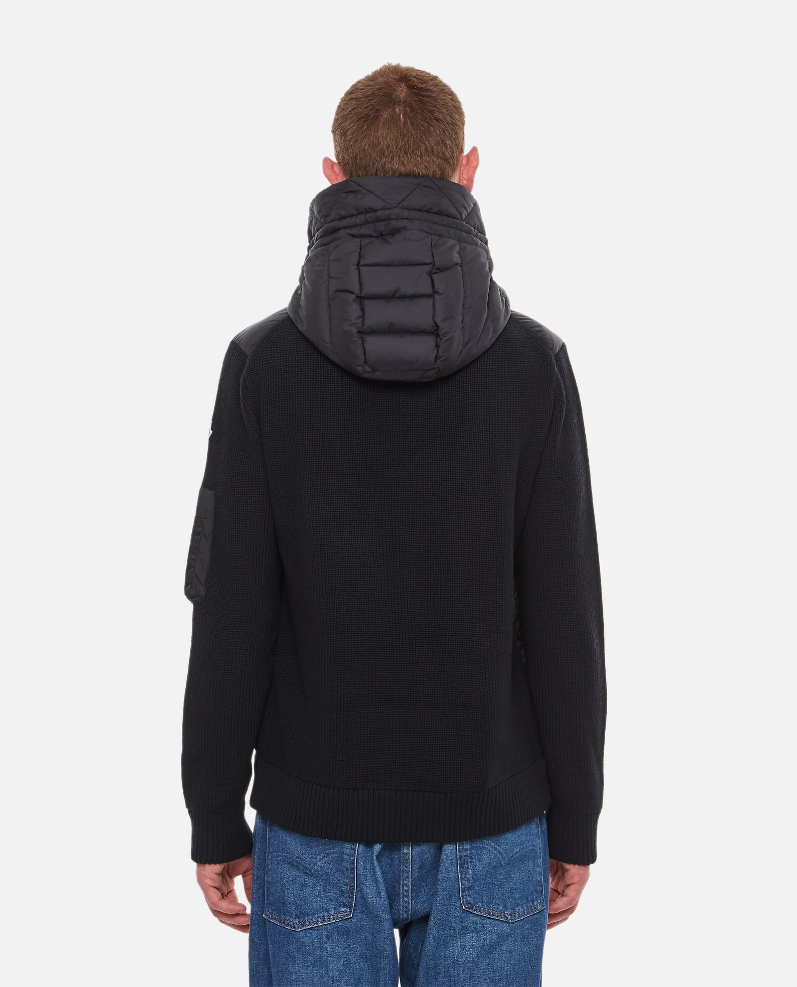 Moncler Fullzip Cardigan In Black