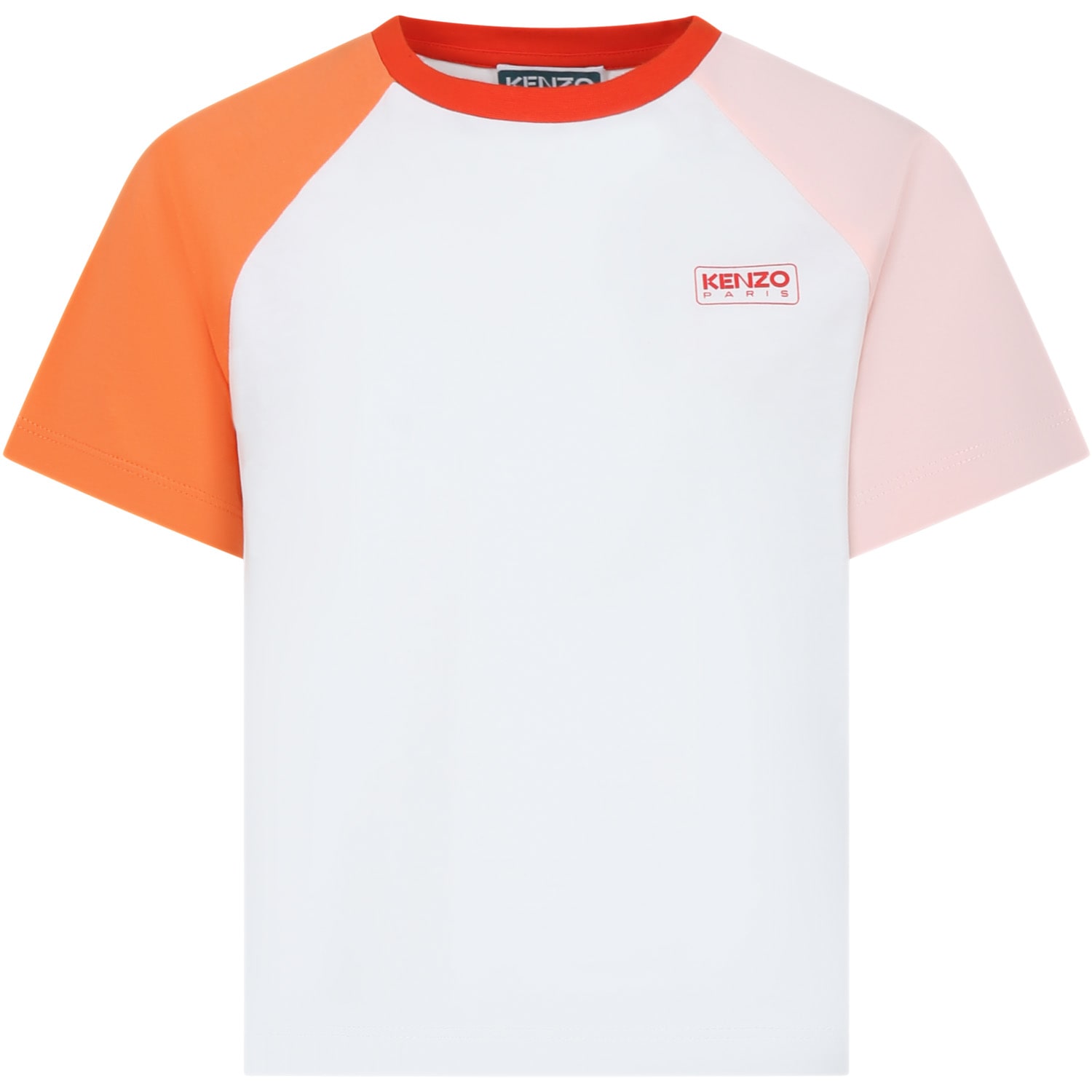 Kenzo Kids' Multicolor T-shirt For Girl With Logo