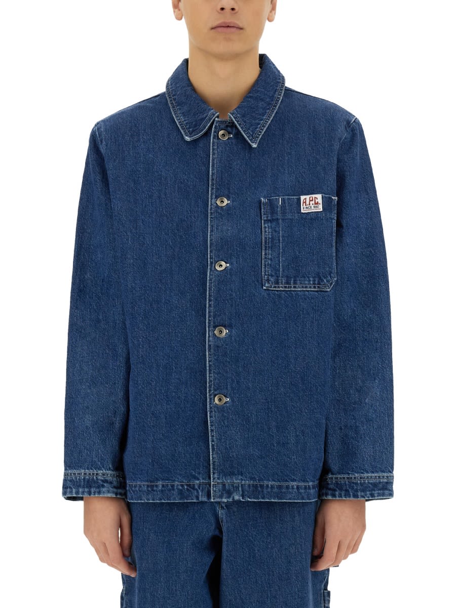 Shop Apc Ralph Jacket In Denim