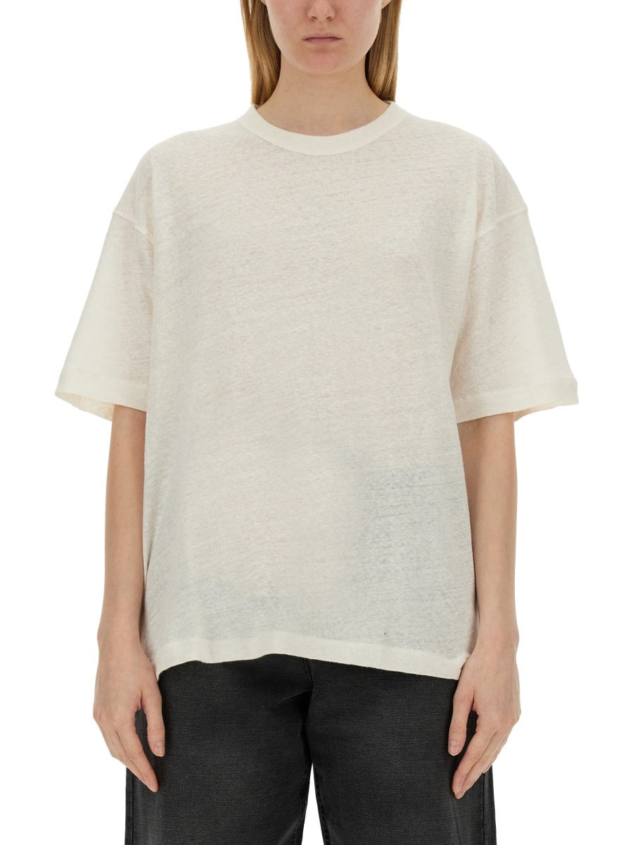 Shop Ymc You Must Create Cotton And Linen T-shirt In White