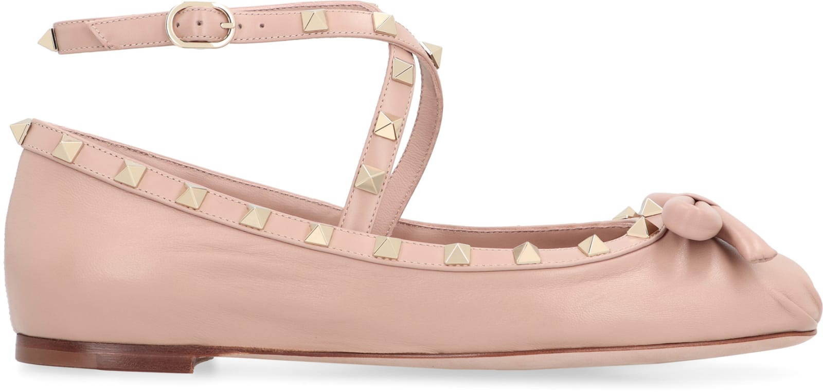 VALENTINO GARAVANI VALENTINO GARAVANI - ROCKSTUD LEATHER BALLET FLATS