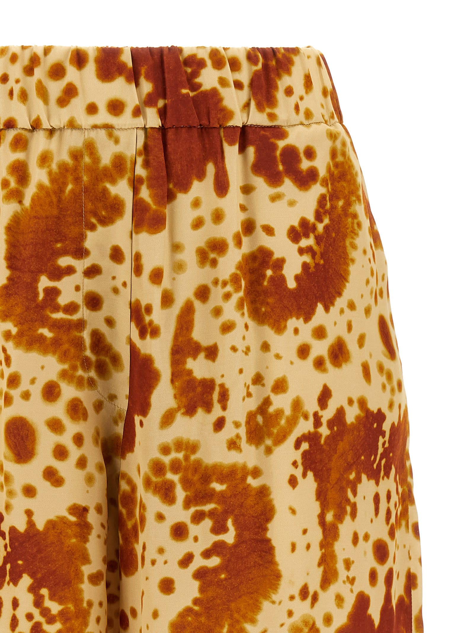 Dries Van Noten Bermuda Shorts With Elastic Waistband And Pockets In Brown