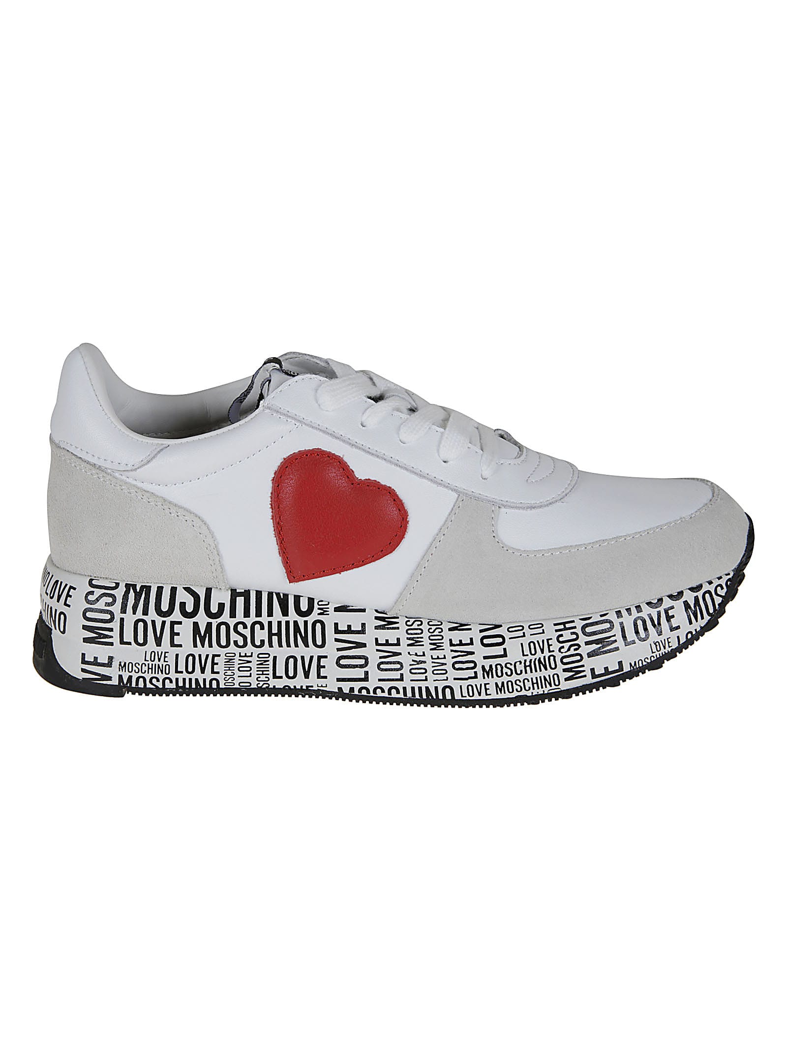 Love Moschino Heart Patched Logo Printed Sole Sneakers