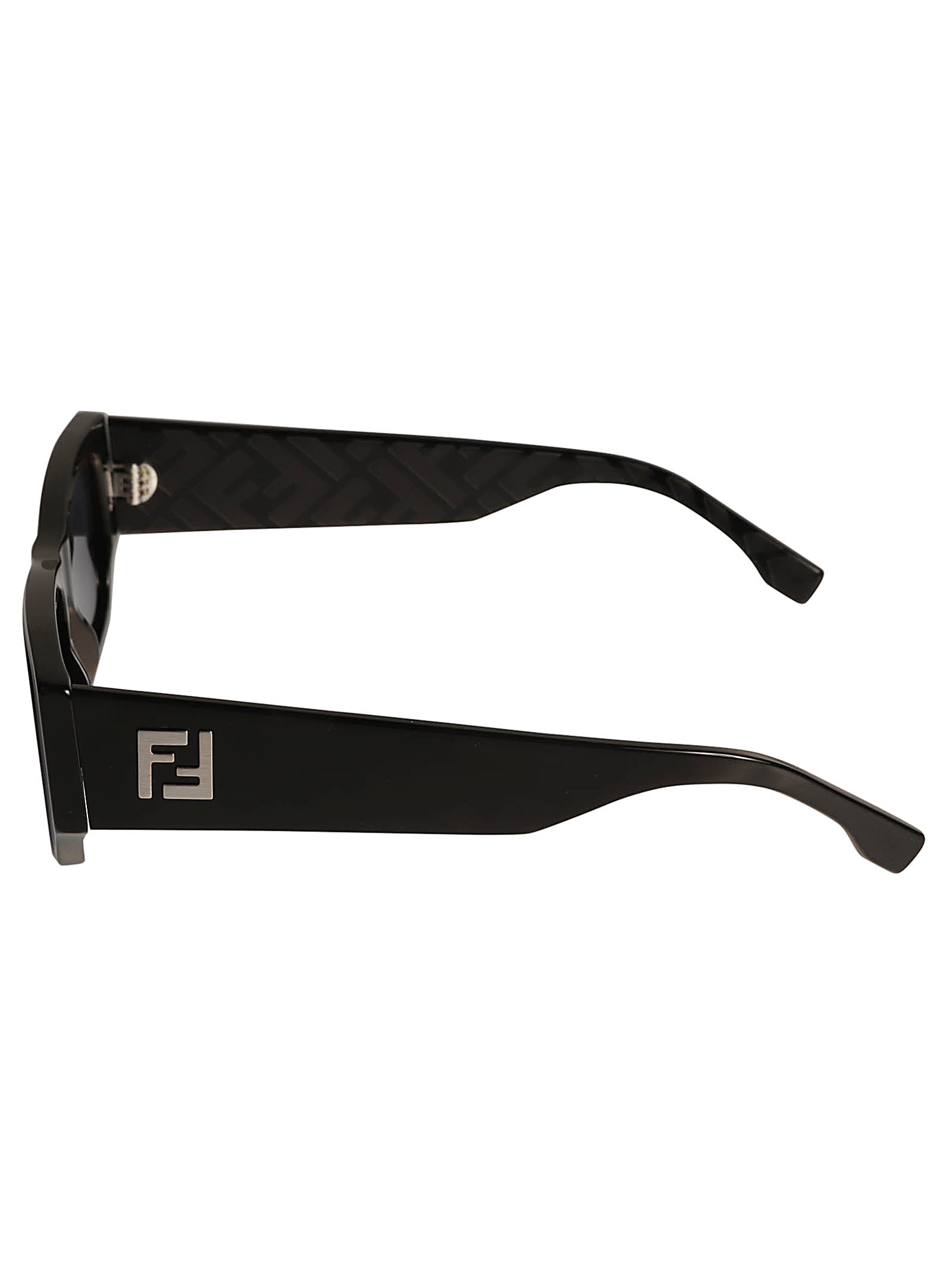 Fendi Rectangle Classic Sunglasses In 01v - Black