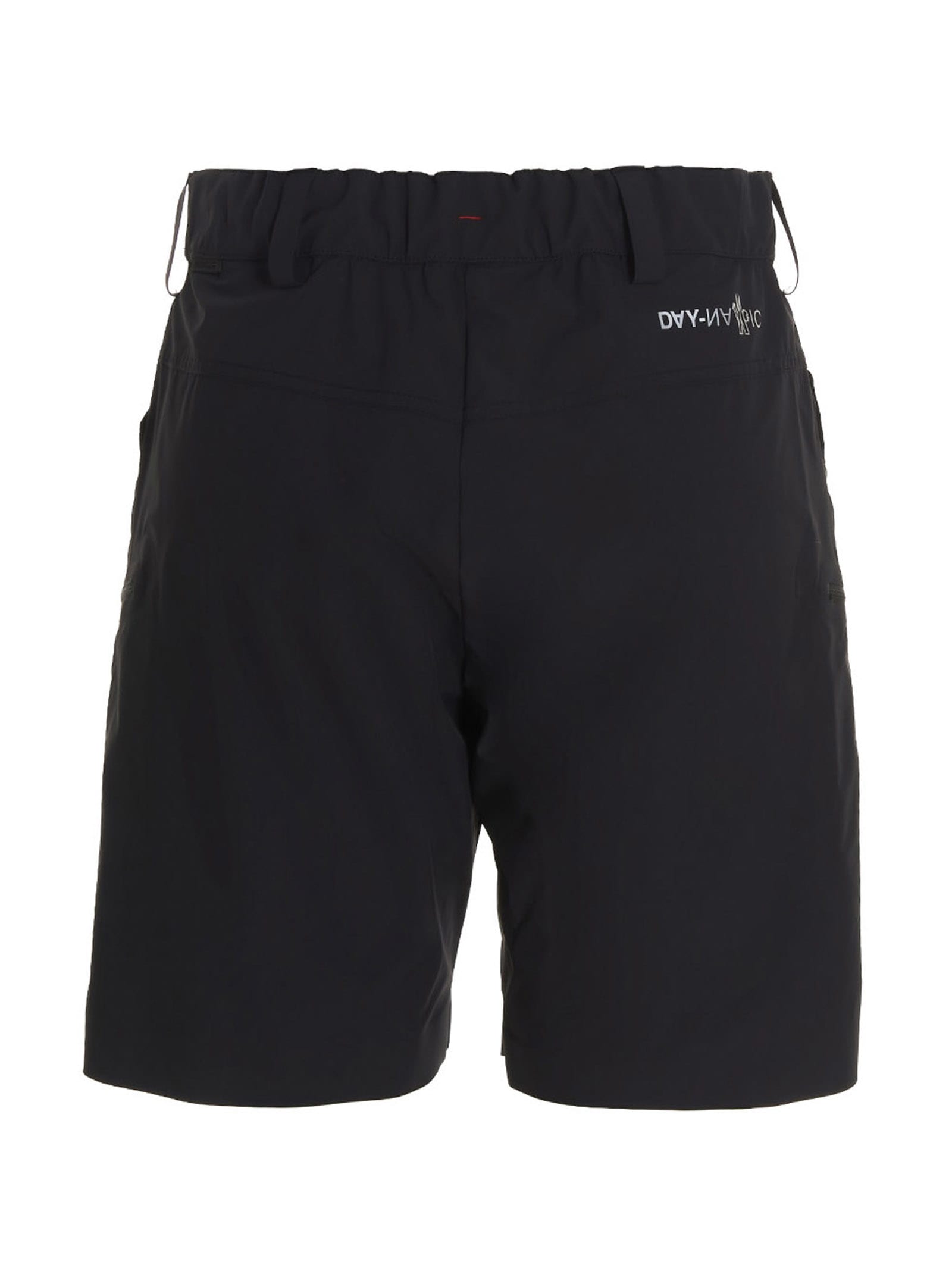 Shop Moncler Nylon Bermuda Shorts In Black