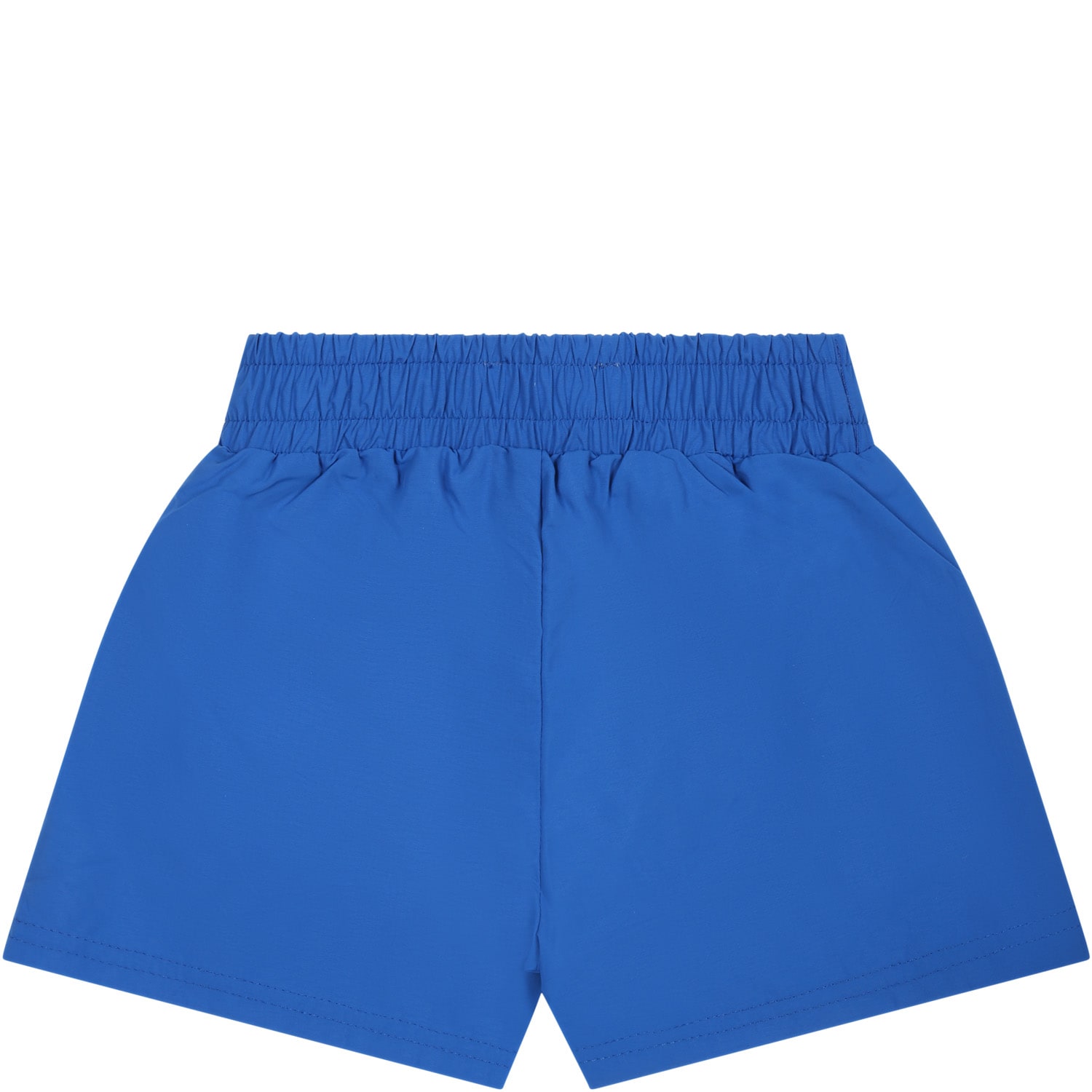 Shop Kenzo Light Blue Sea Boxer For Baby Boy With Logo