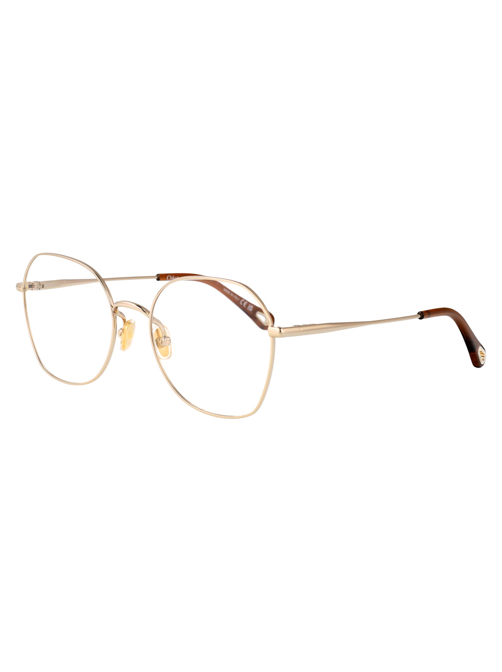 Chloé Ch0320o Glasses In Gold-gold-transparent
