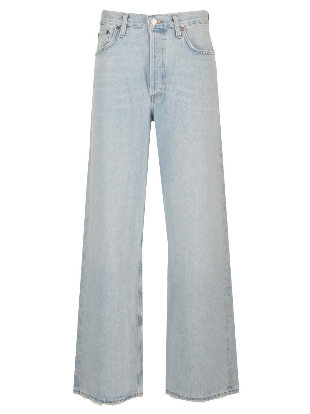 Shop Agolde Low Slung Baggy Jeans In Fragment (bleached Pale Ind)