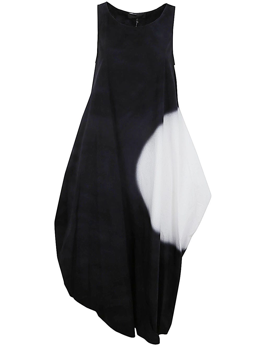 Shop Maria Calderara Sessantre Volte No Puppet Long Dress In Black White