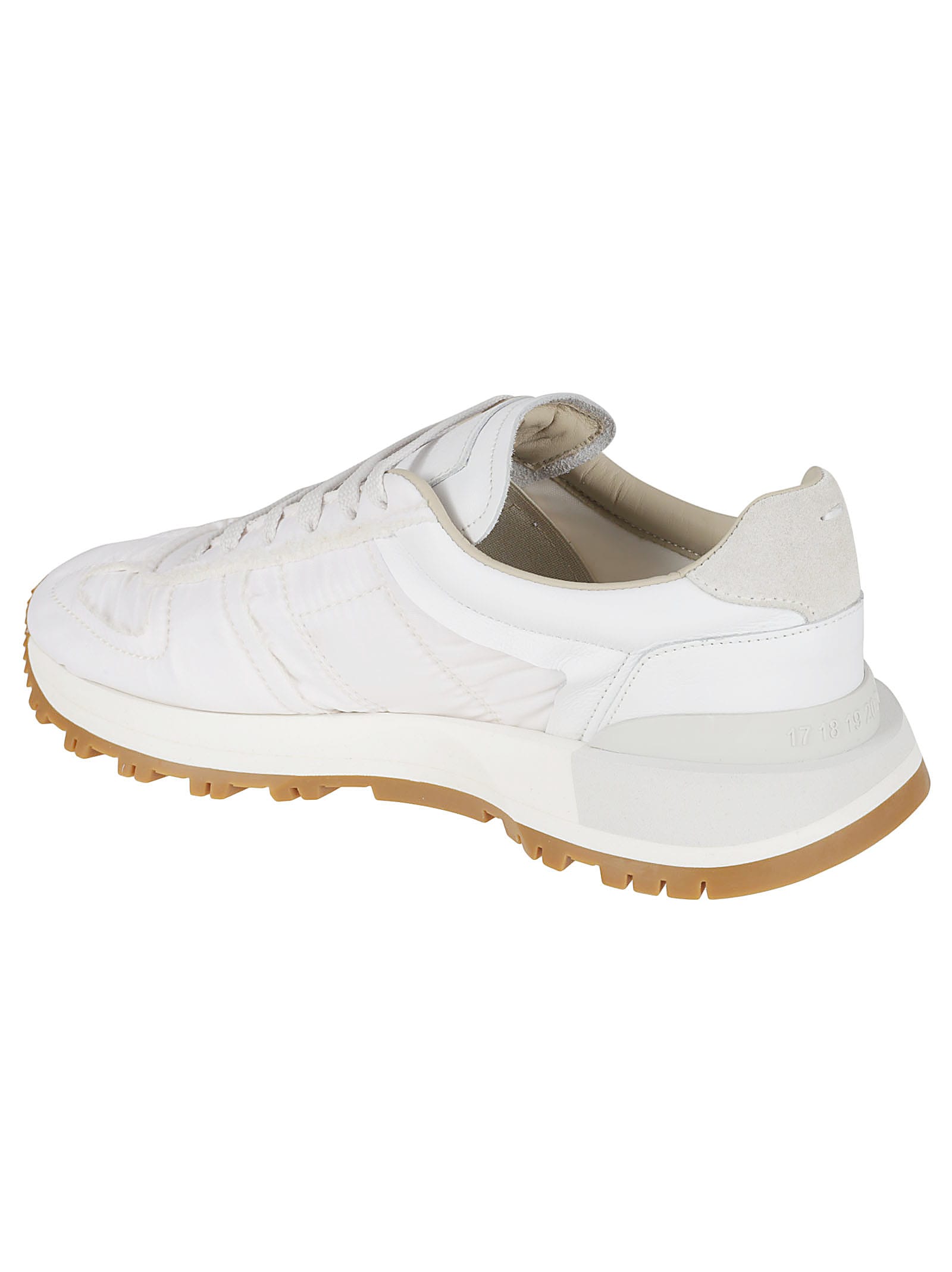 Shop Maison Margiela Classic Fitted Lace-up Sneakers In White