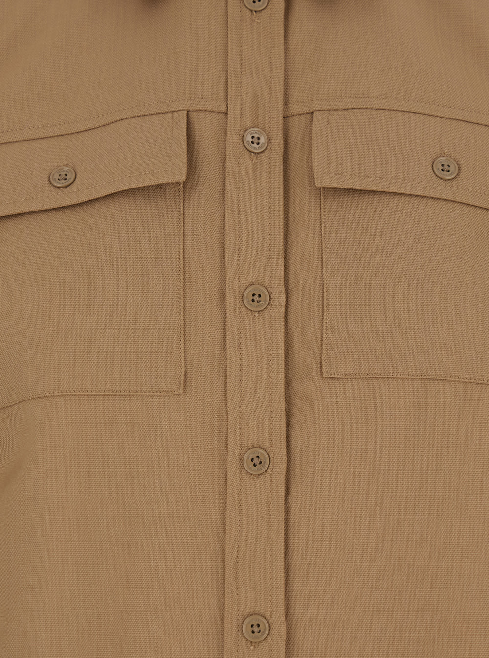 Michael Michael Kors Fitted Army Shirt In Beige