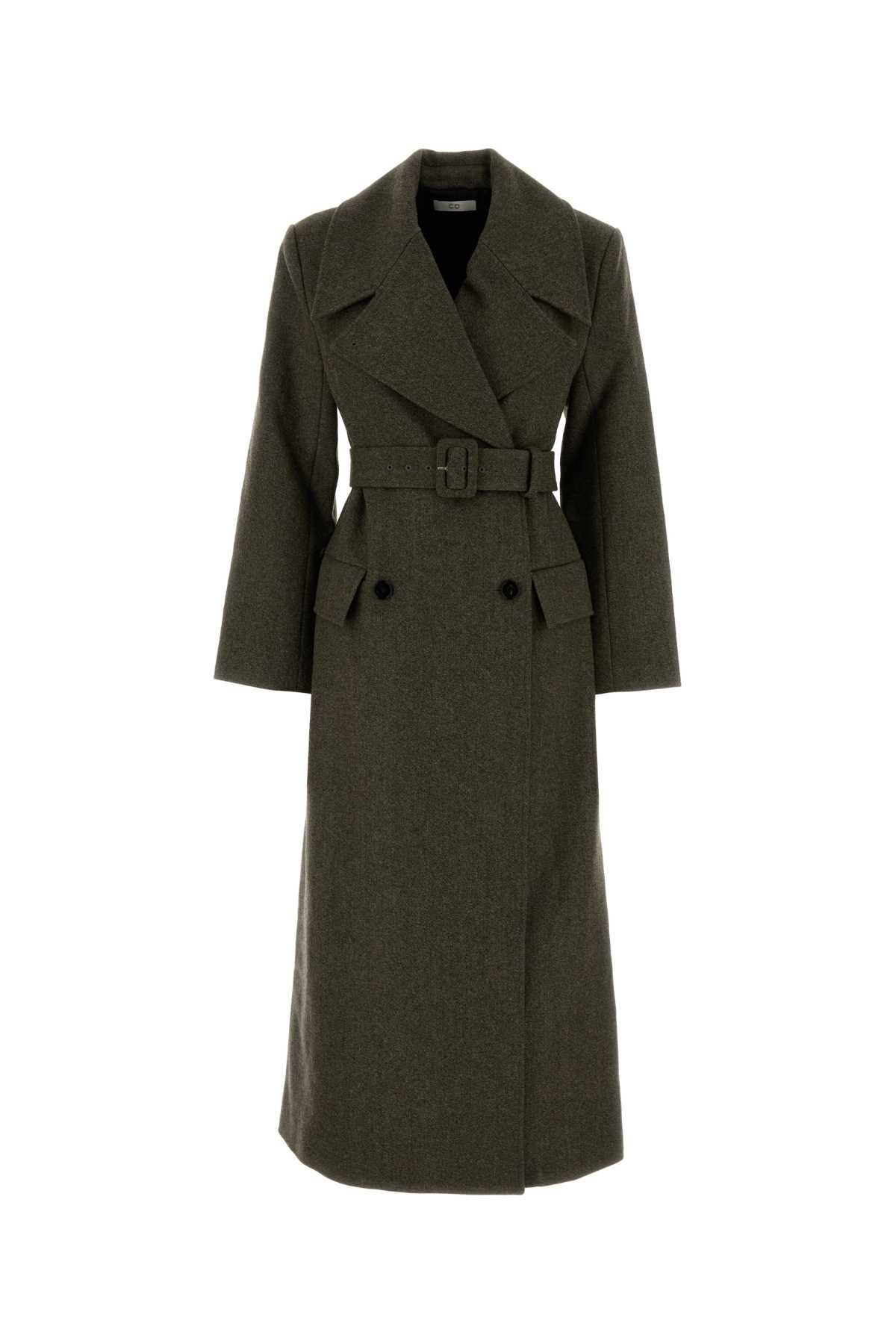 Co Melange Sage Green Wool At In Brown