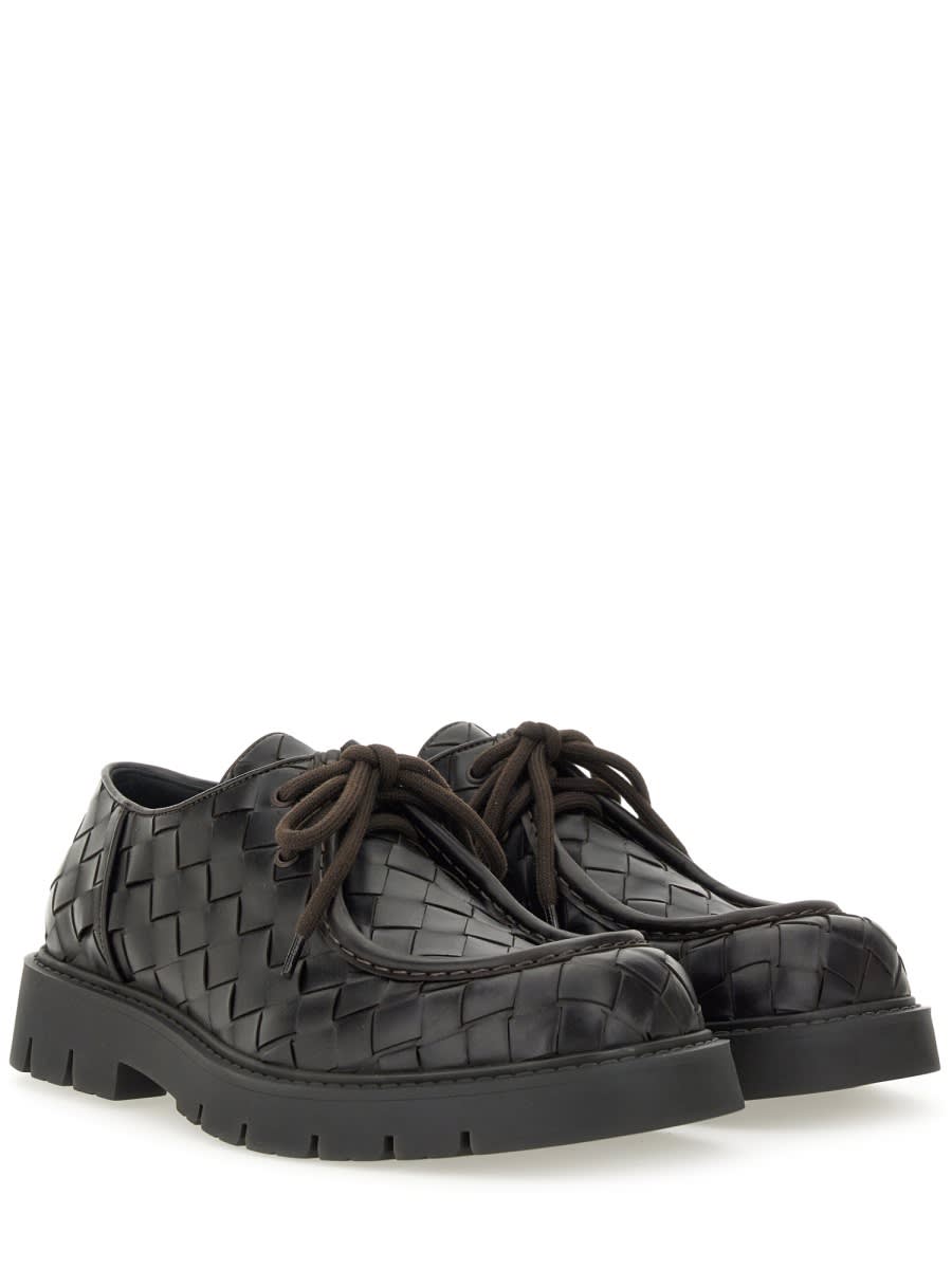 Bottega Veneta Haddock Lace Up Deep Calf Weave