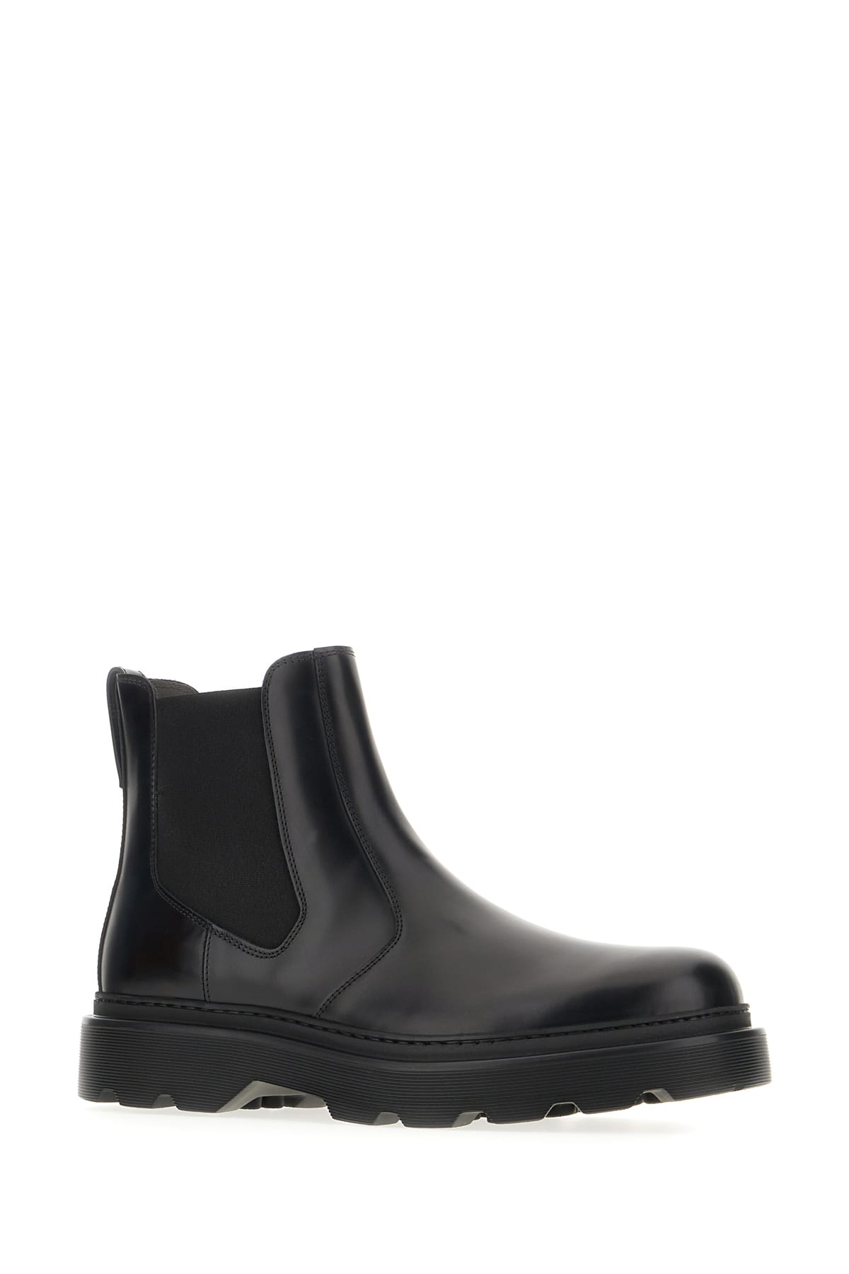 Shop Tod's Side Stretch Leather Boots In B999