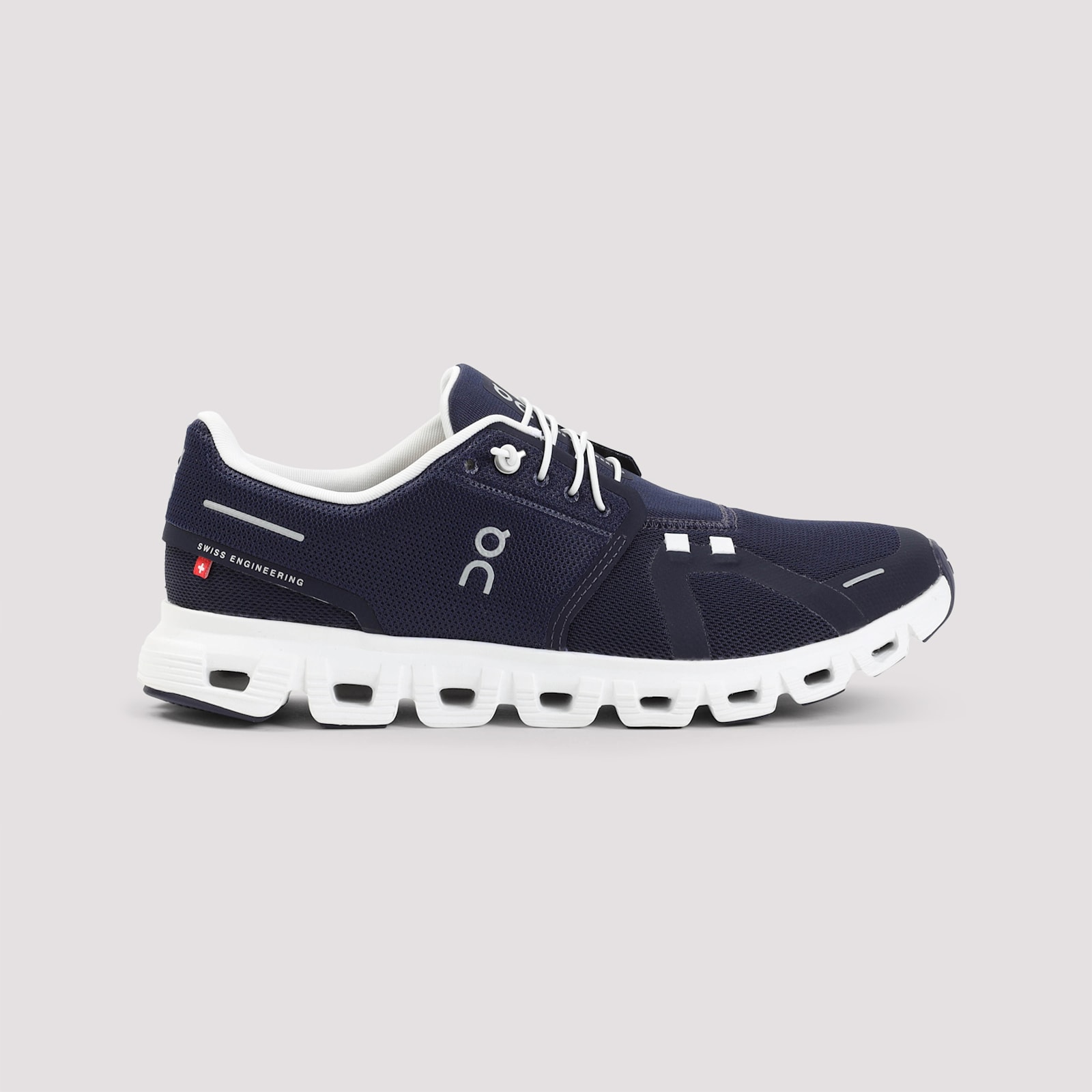 On Low Top Sneakers With Mesh Upper And Rubber Outsole In Blue