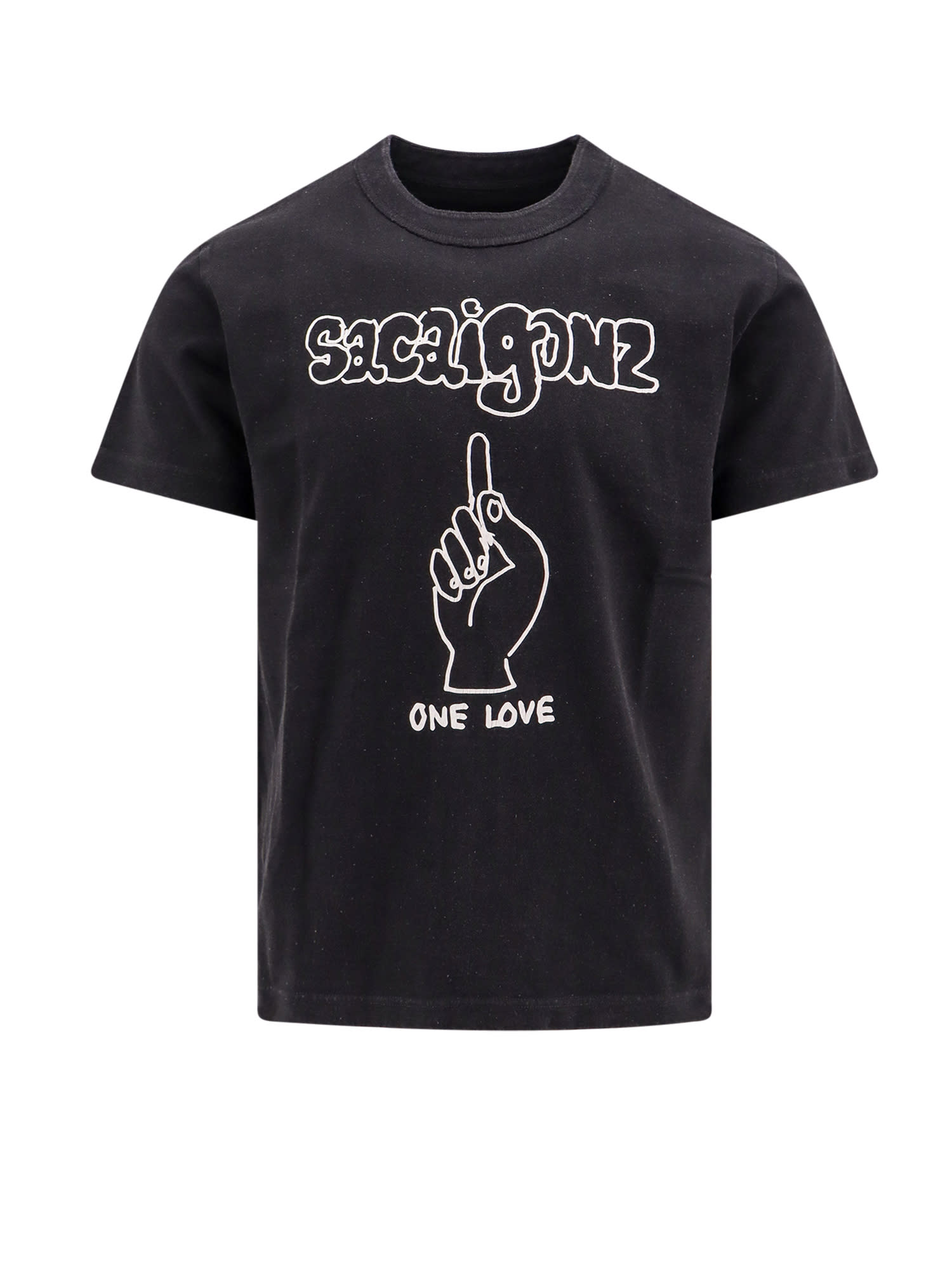 Shop Sacai T-shirt In Black