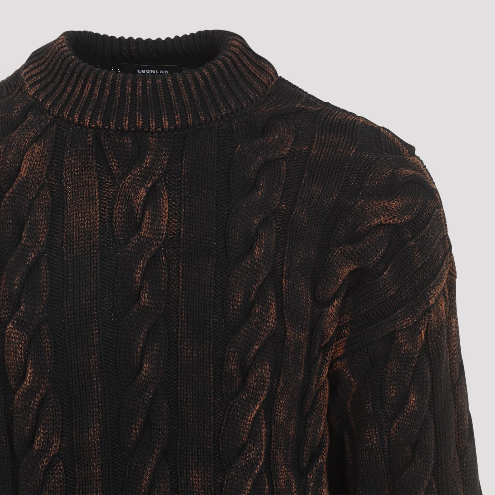 Shop Egonlab Oversized Knit Sweater In Black