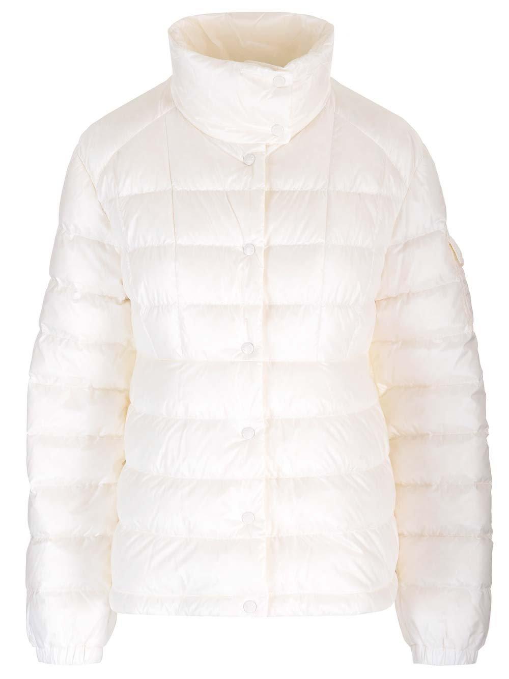 Moncler Button-up Padded Jacket In White