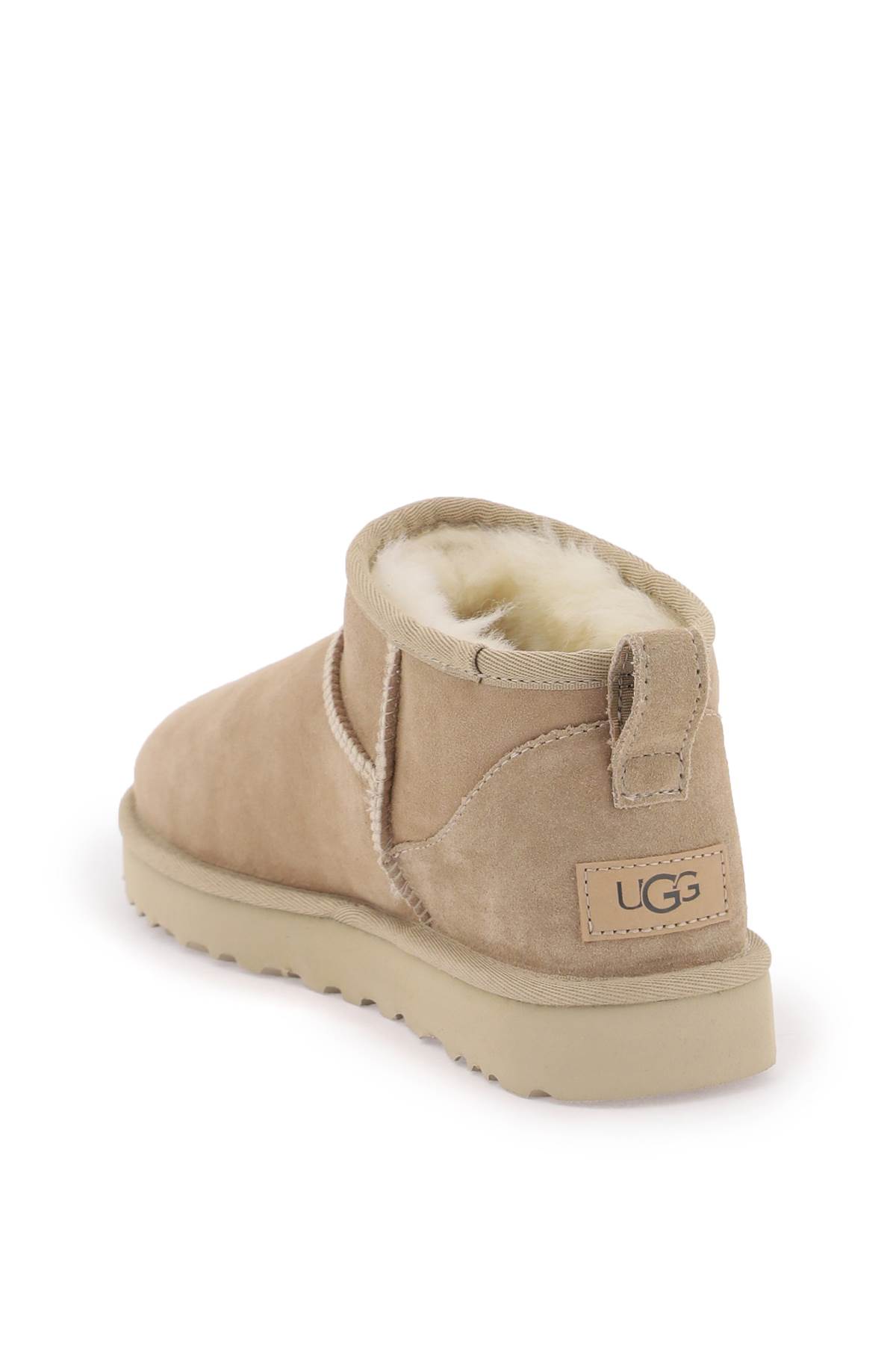 Shop Ugg Classic Ultra Mini Ankle Boots In Sand