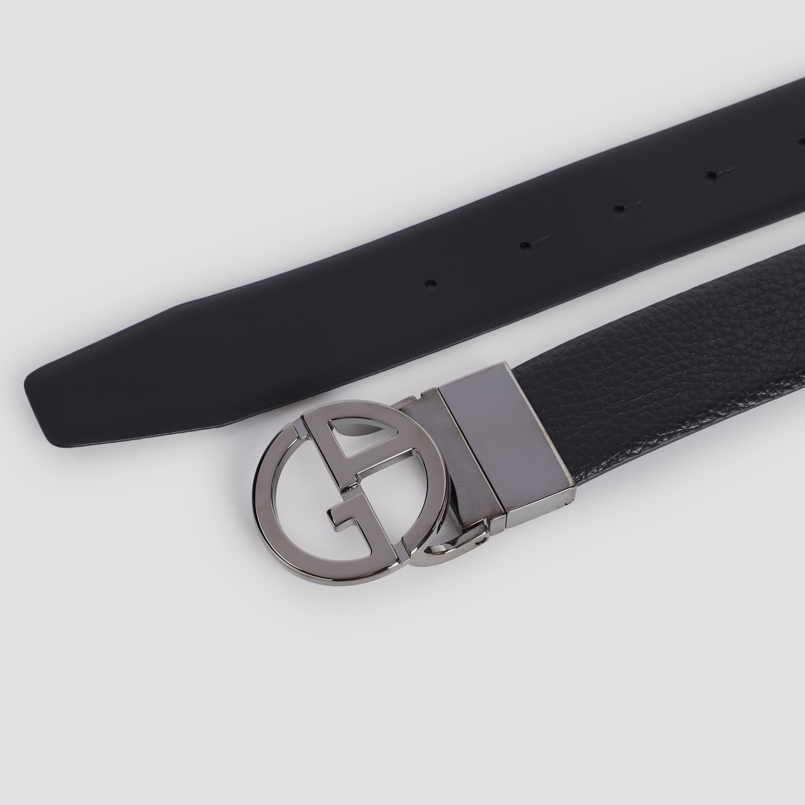 Shop Giorgio Armani Belt In Nero Nero