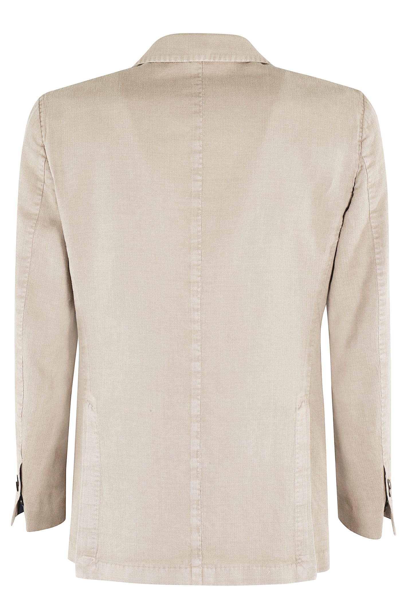 Santaniello Two-button Jacket In Light Ramie Blend In F Mastice