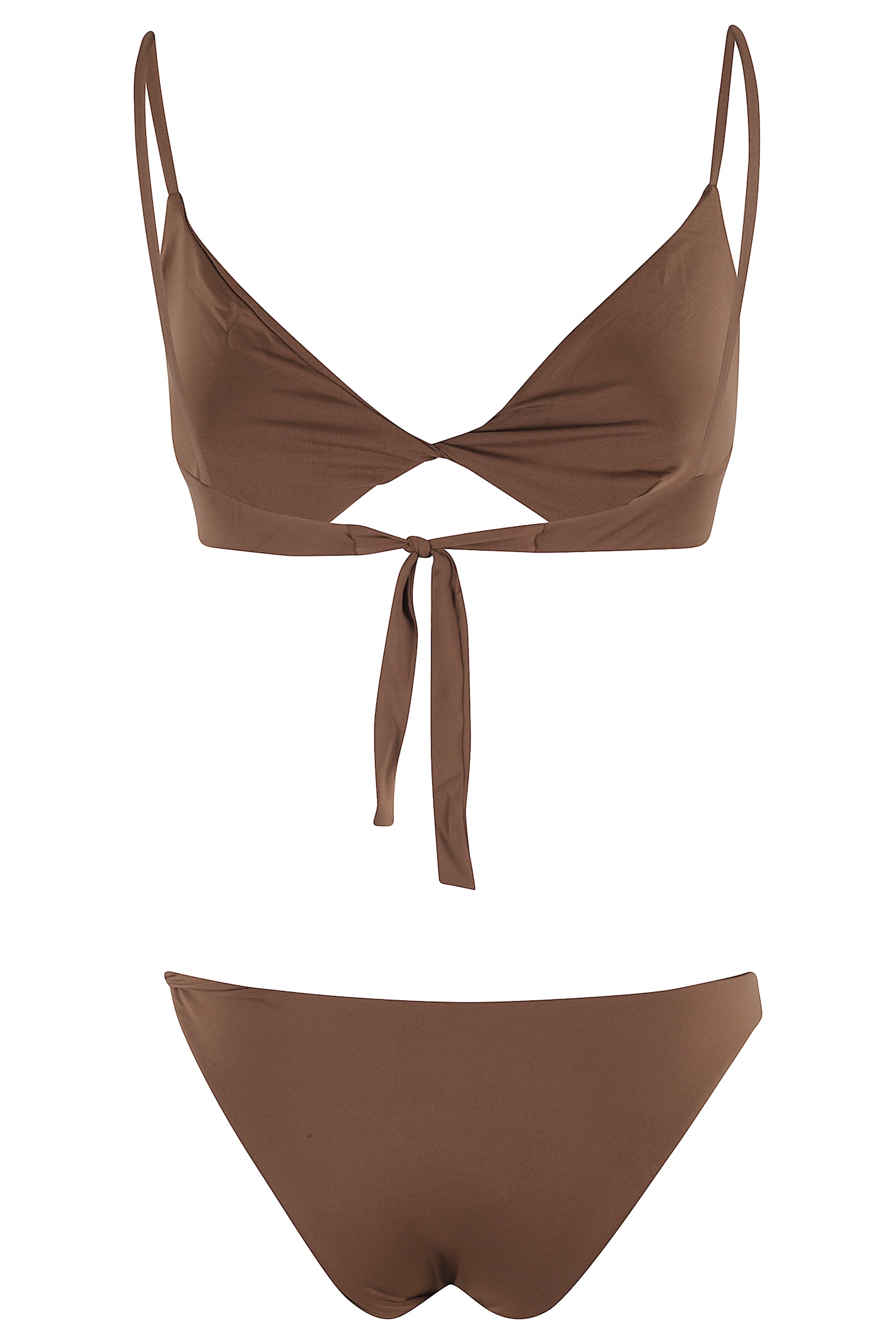 Shop Federica Tosi Bikini Torcion In Cacao