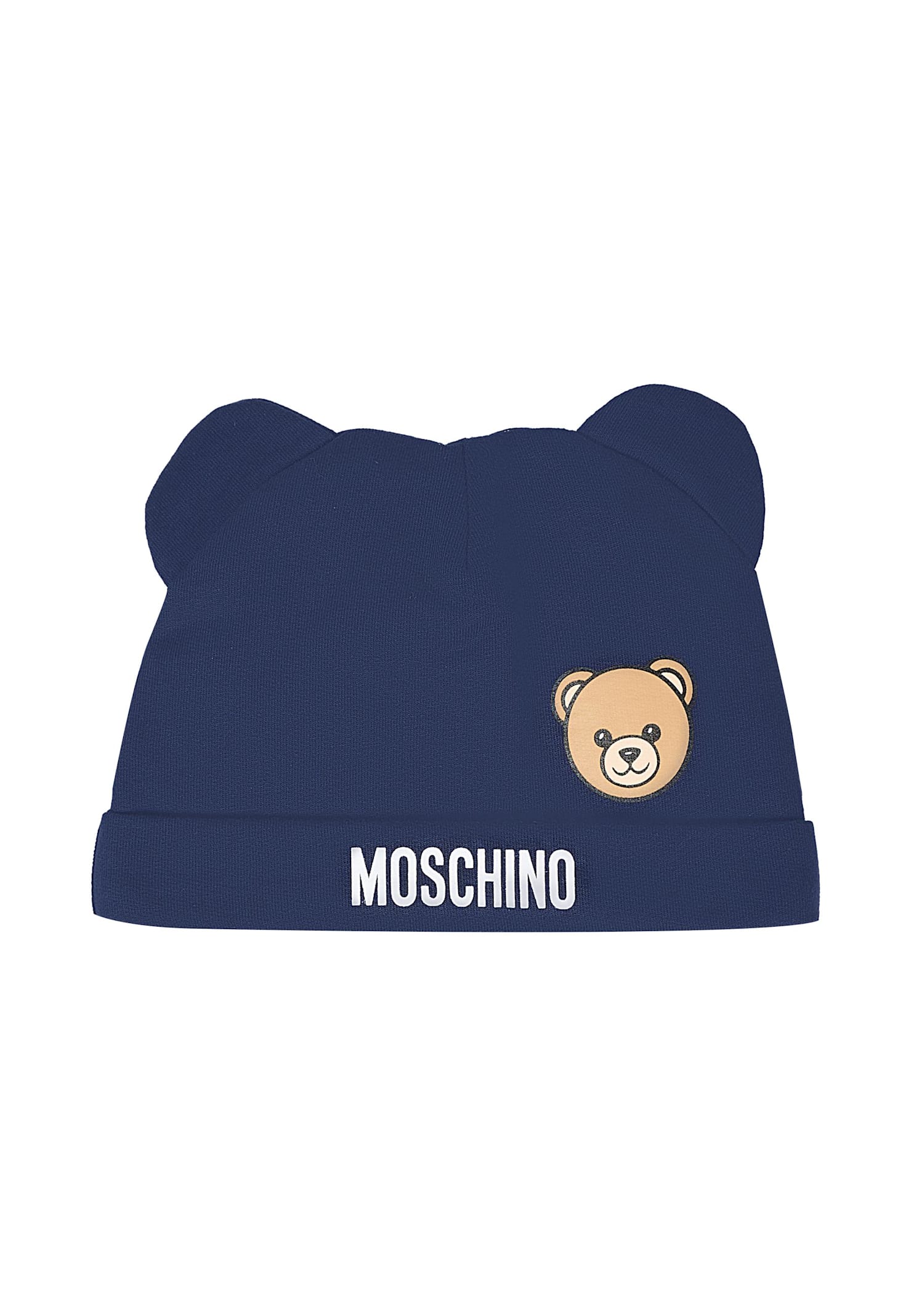Moschino Blue Baby Set For Baby Boy With Teddy Bear In Blue