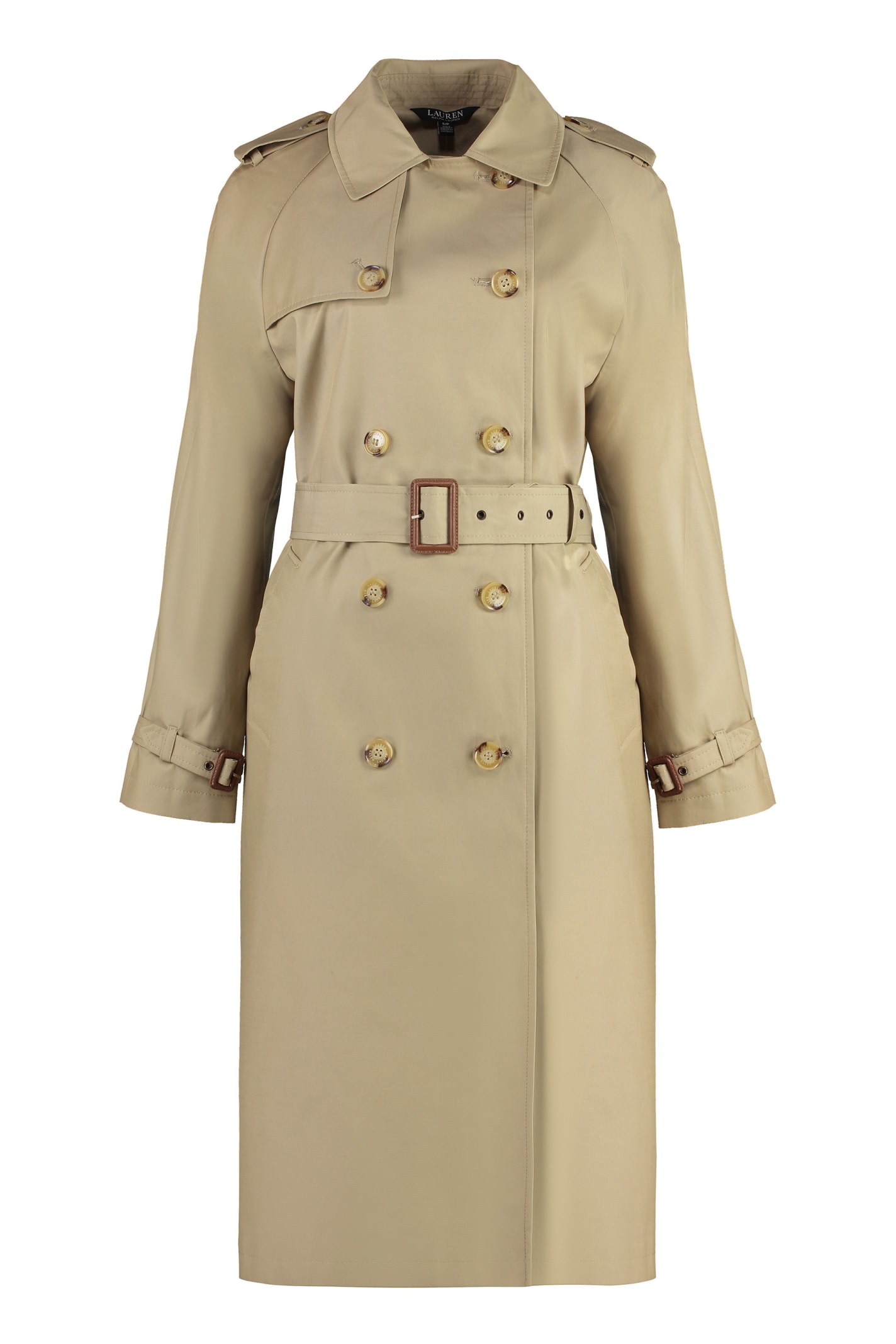 Shop Ralph Lauren Cotton Trench Coat In Beige