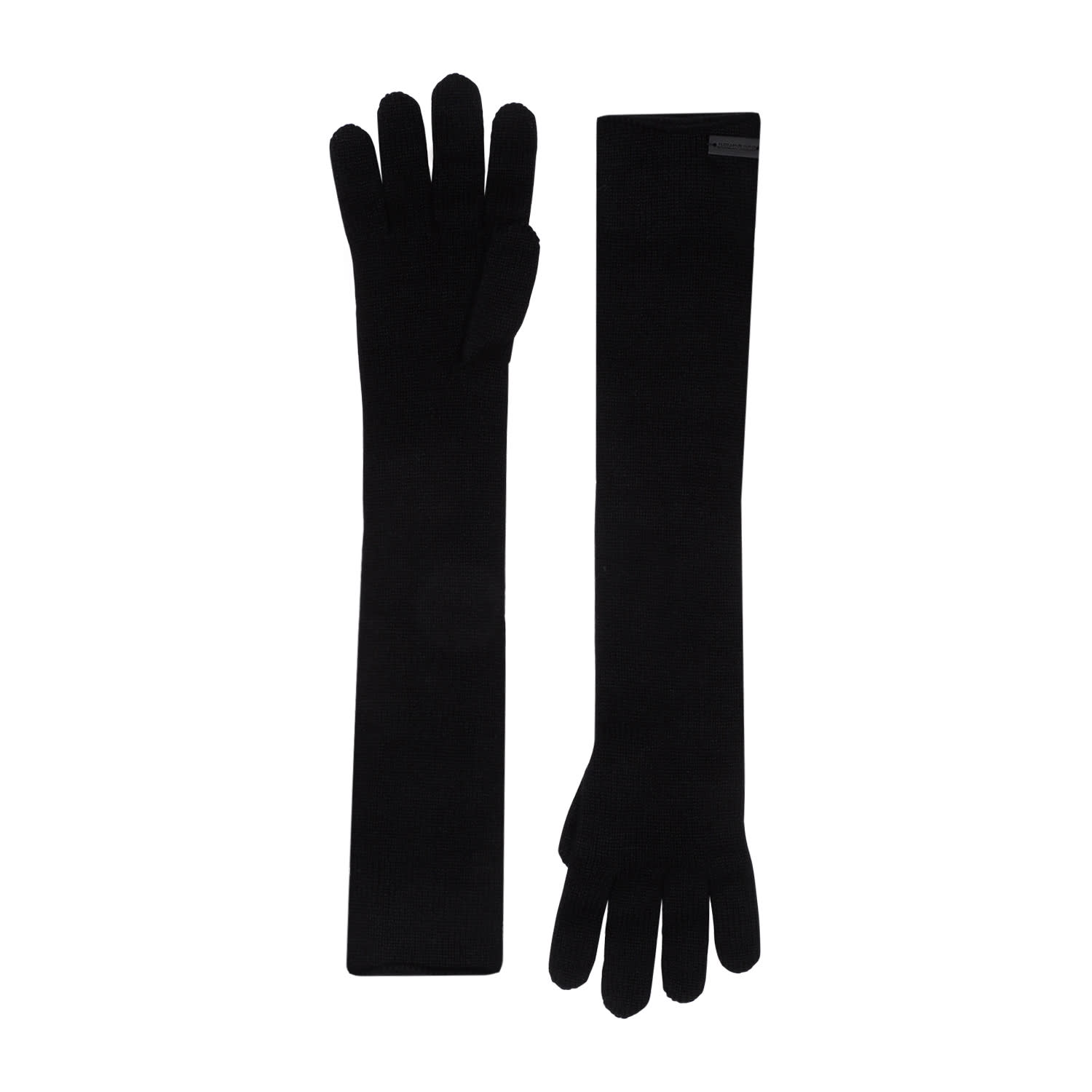 Shop Saint Laurent Cashmere Gloves In Black