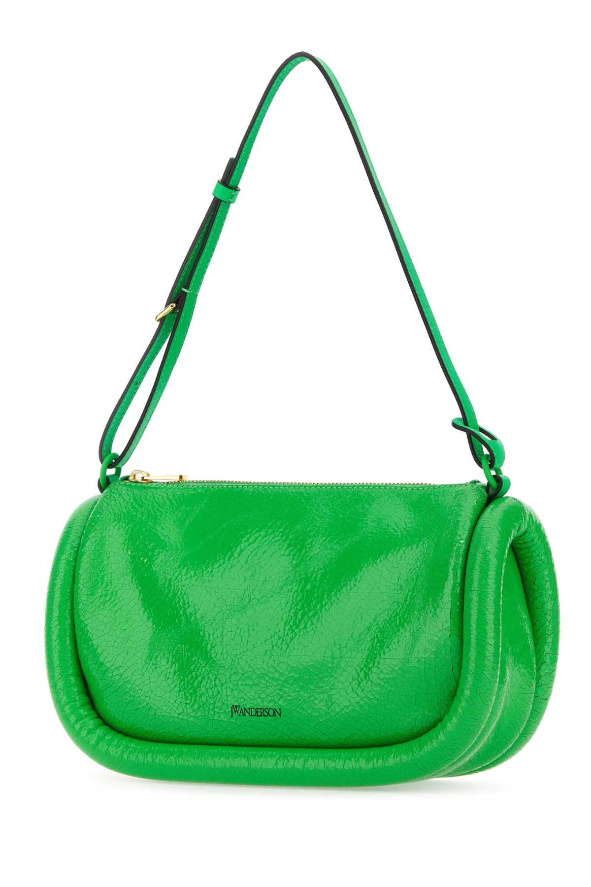 Jw Anderson Fluo Green Leather Shoulder Bag In Neongreen