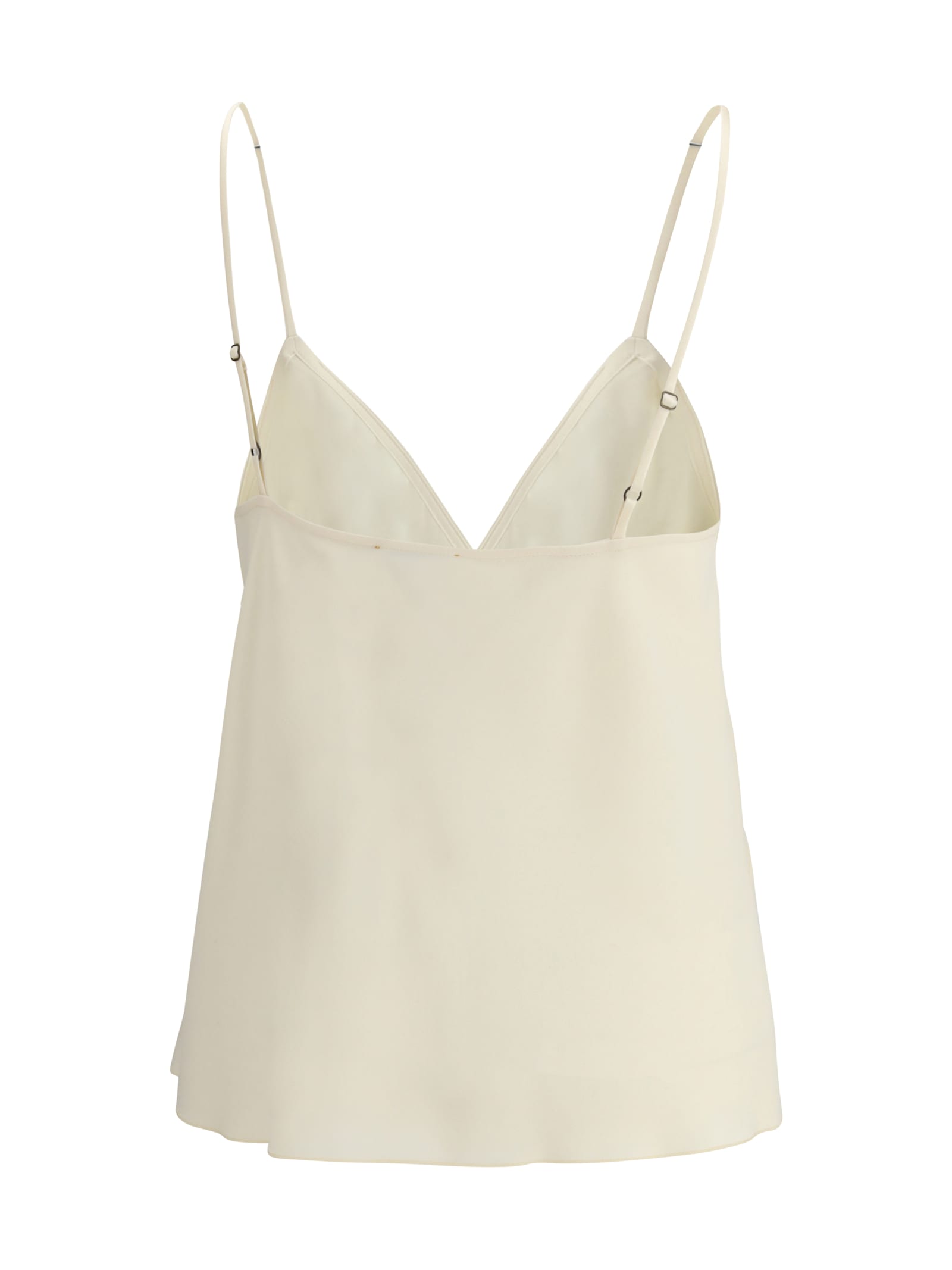 Forte Forte Satin-panelled Top In Neutral
