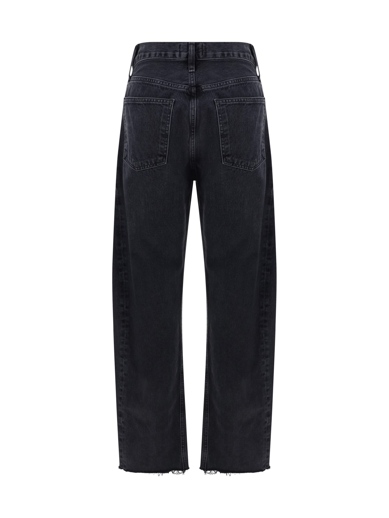 Shop Agolde Luna Jeans In Possess (washed Black)